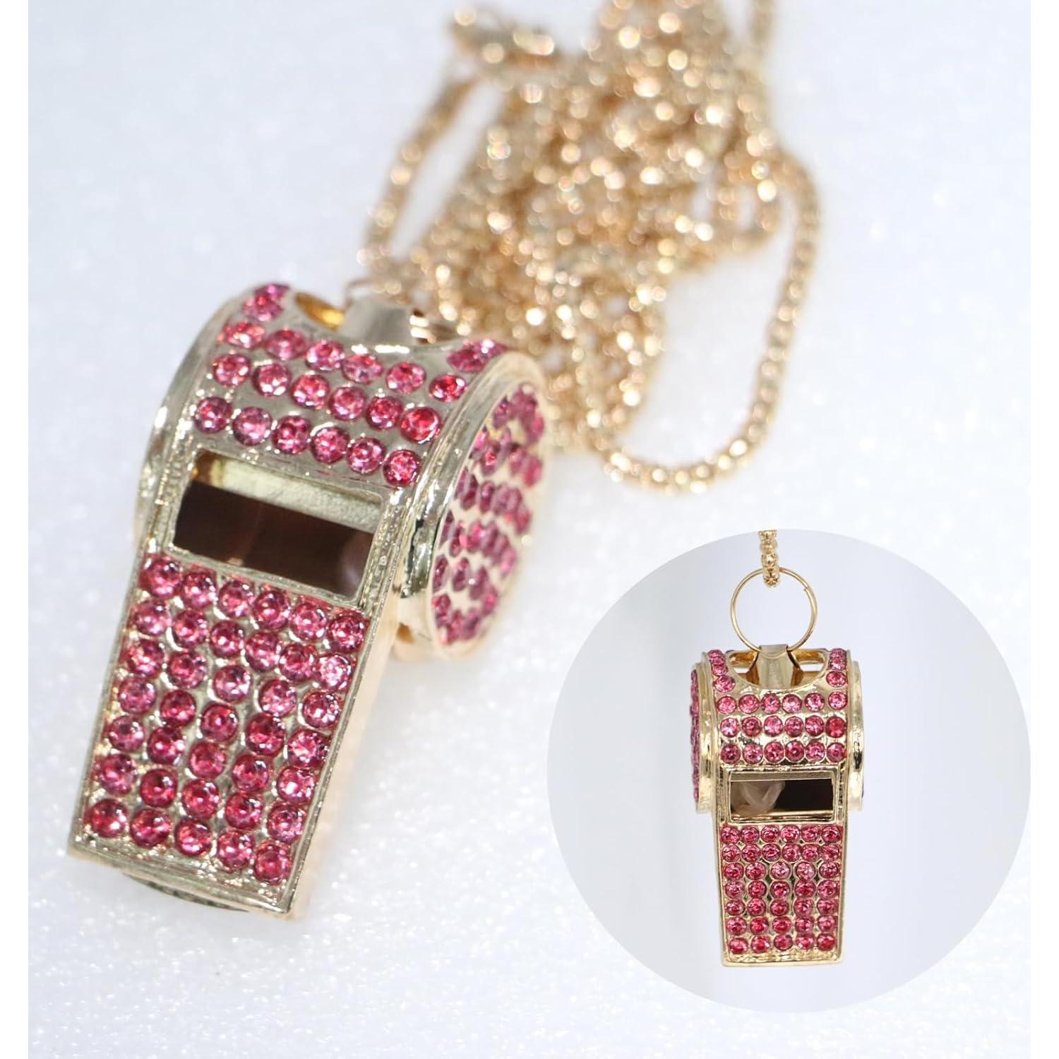 Silbato de Metal con Cristales UnisonPet Rosa 30cm