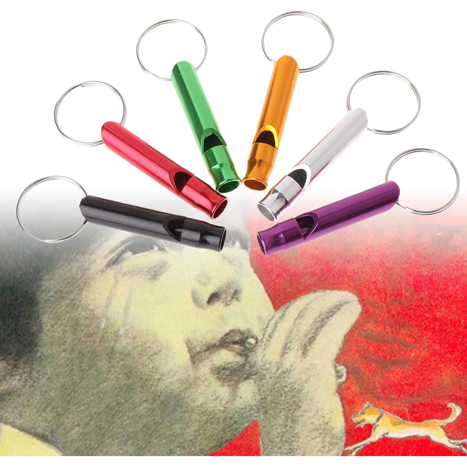 Silbato de Aluminio para Supervivencia 6 Pcs Caralin