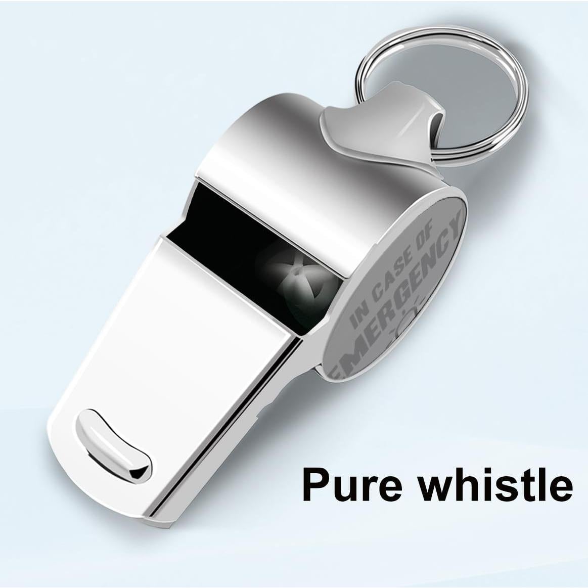 Silbato de Entrenador QIBAJIU Acero Inoxidable con Cordón