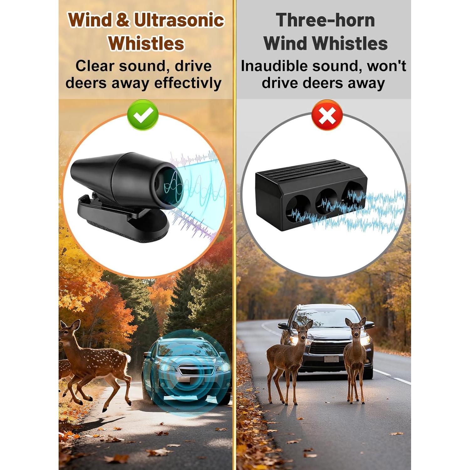 4 Silbatos Ultrasonicos y a Viento Apipi para Vehículos