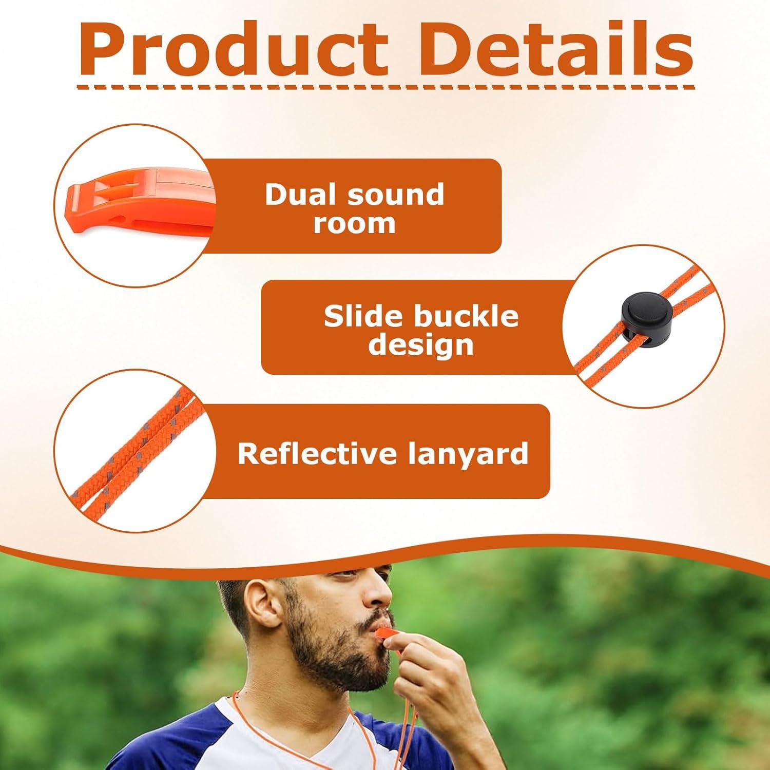 Paquete de 8 Silbatos Marinos Gyinere 6255 Naranja Flotantes