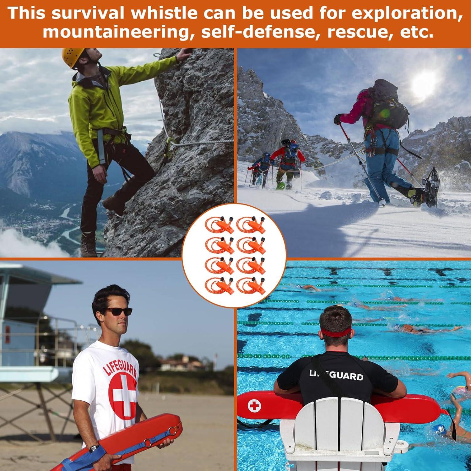 Paquete de 8 Silbatos Marinos Gyinere 6255 Naranja Flotantes