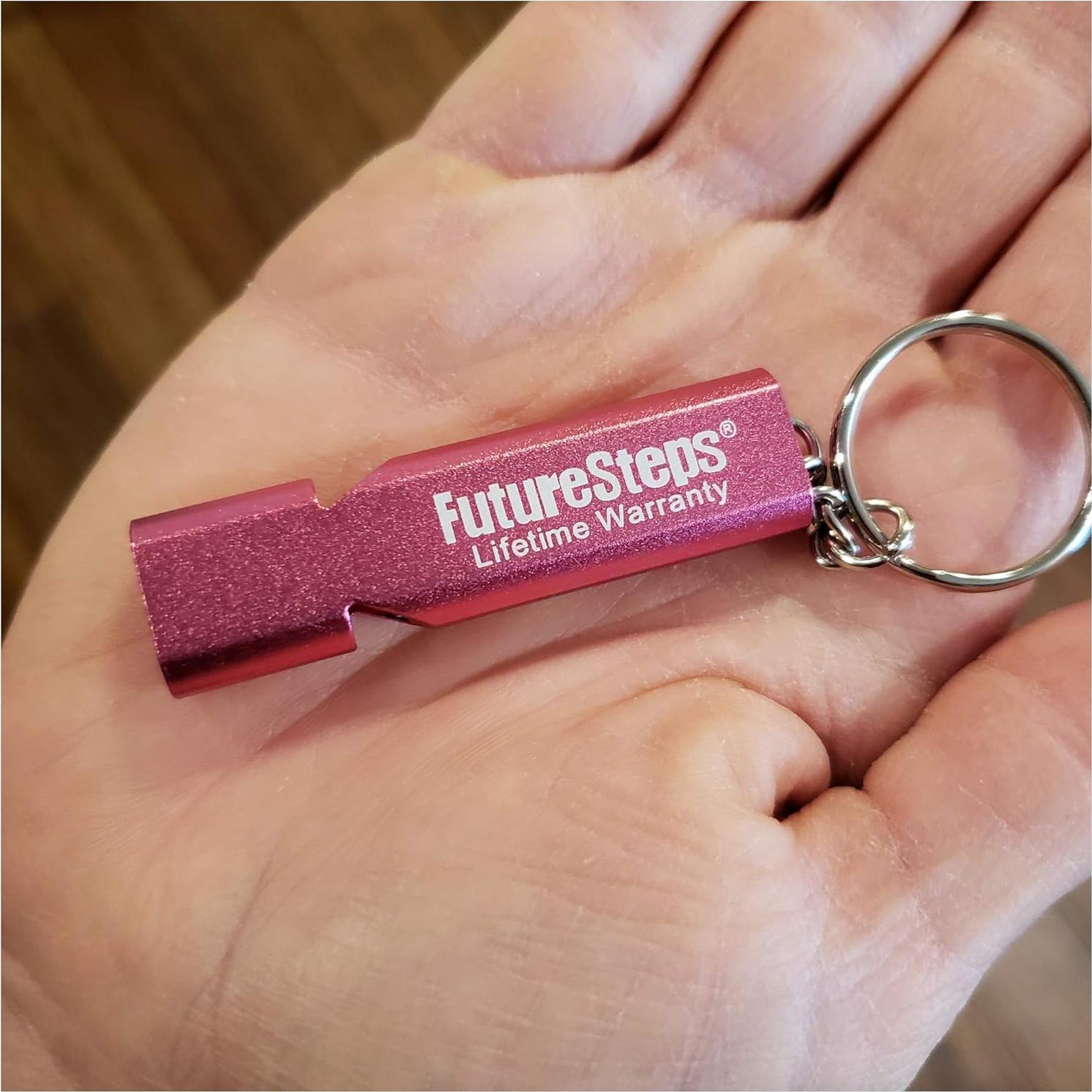 Silbato Rosa FutureSteps 120dB con Cordón - Emergencias y Deportes