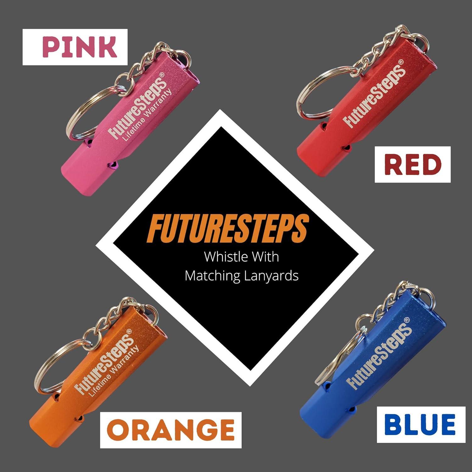 Silbato Rosa FutureSteps 120dB con Cordón - Emergencias y Deportes