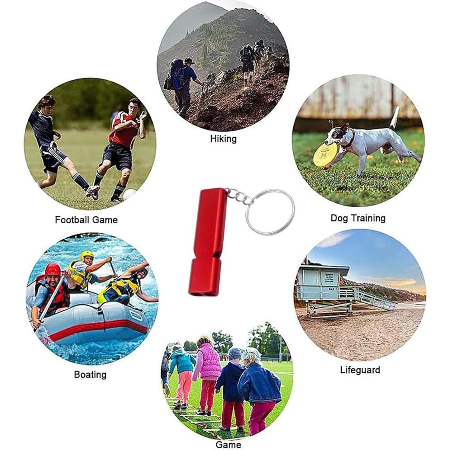 Silbatos de Supervivencia HZ Yihai - 4 Pcs Ruidosos con Llaveros