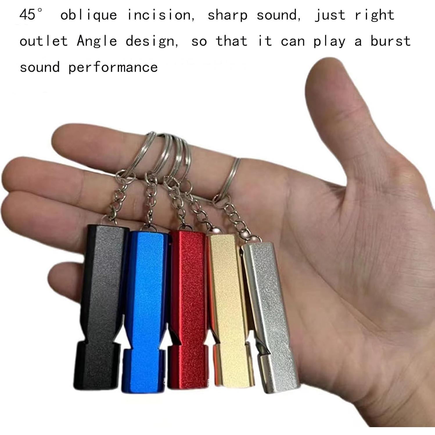 Silbatos de Supervivencia HZ Yihai - 4 Pcs Ruidosos con Llaveros