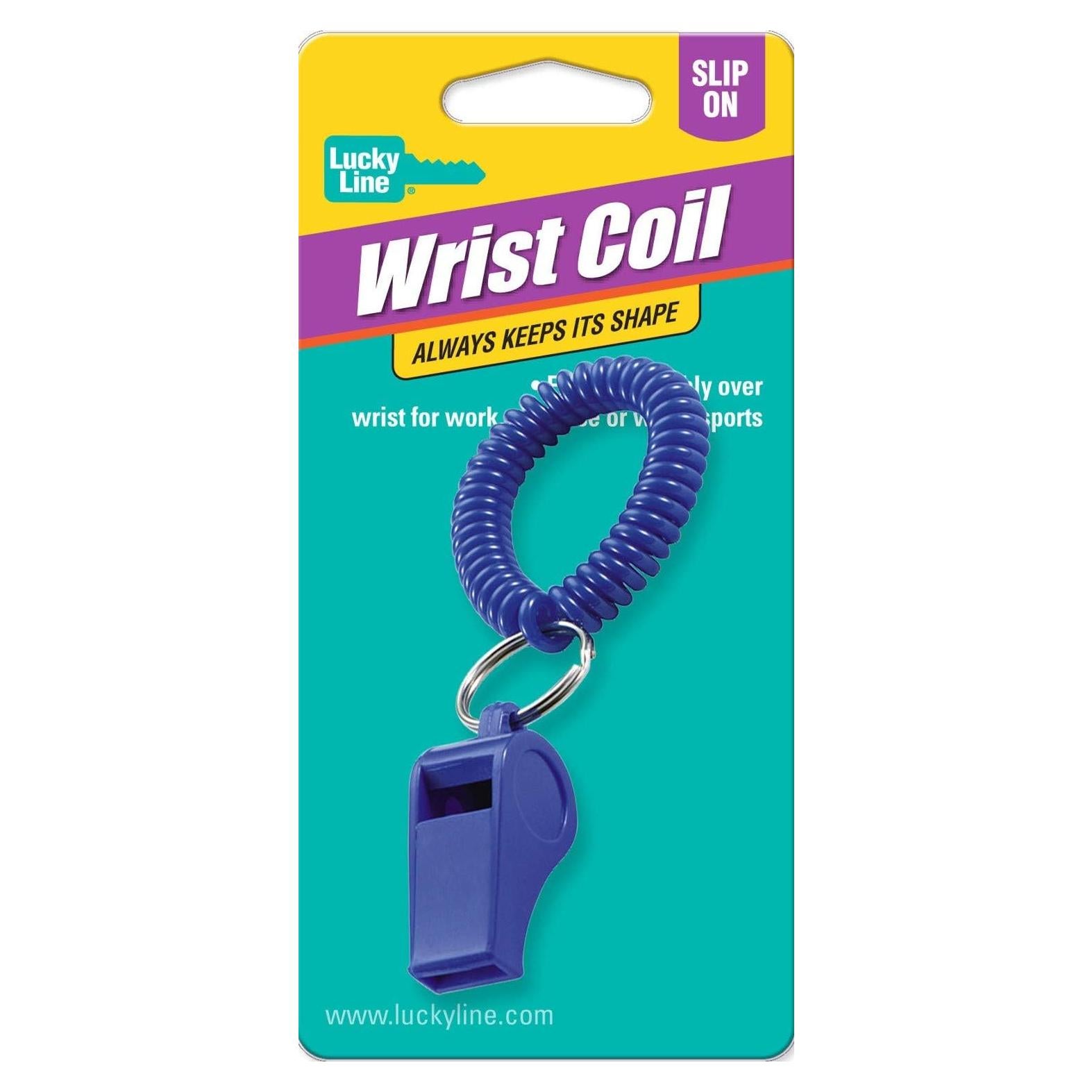 Bobina de Muñeca Lucky Line con Silbato, 5.08 cm, Colores Variados