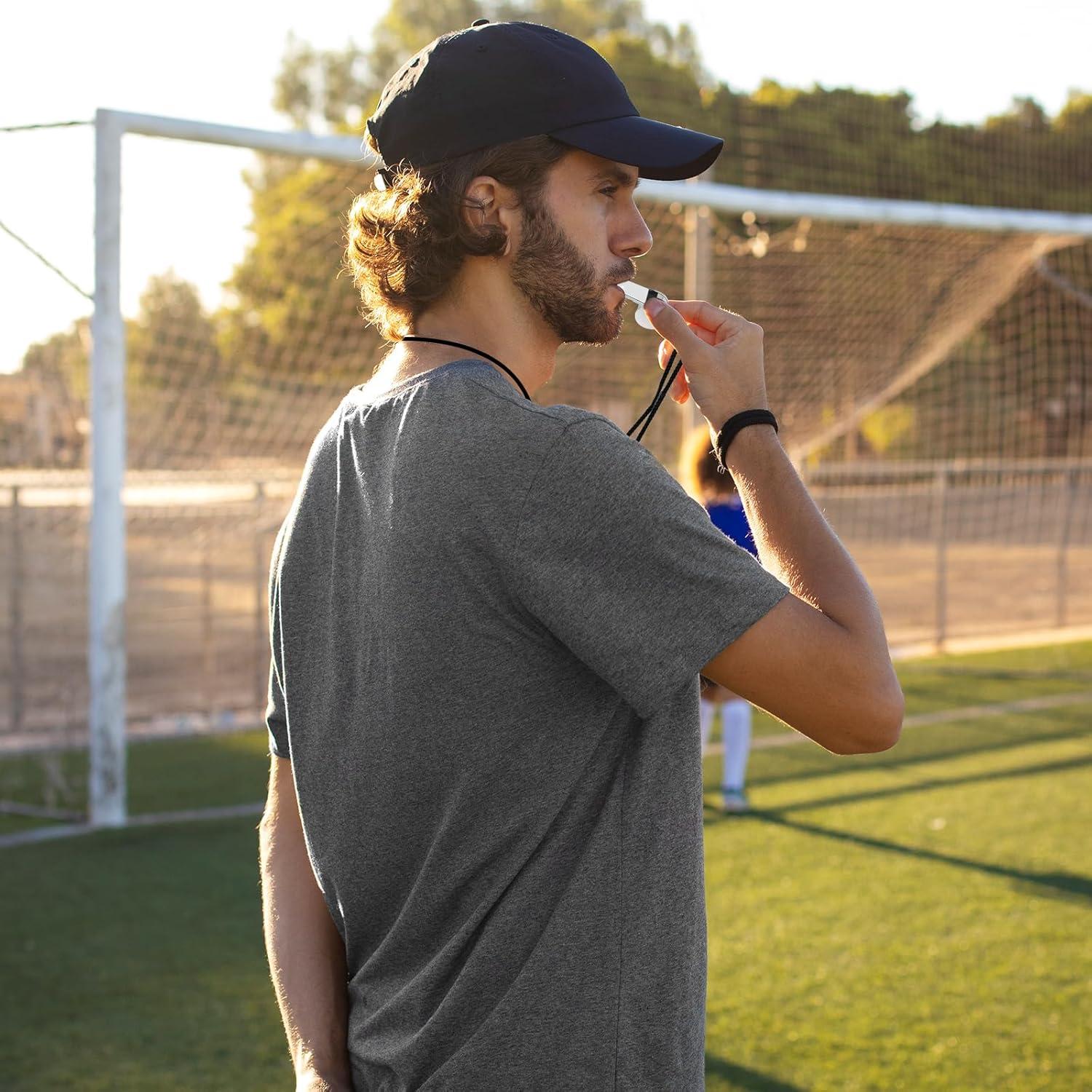 Silbatos Deportivos BOHUIZ Acero Inoxidable 4 Pcs con Cordón