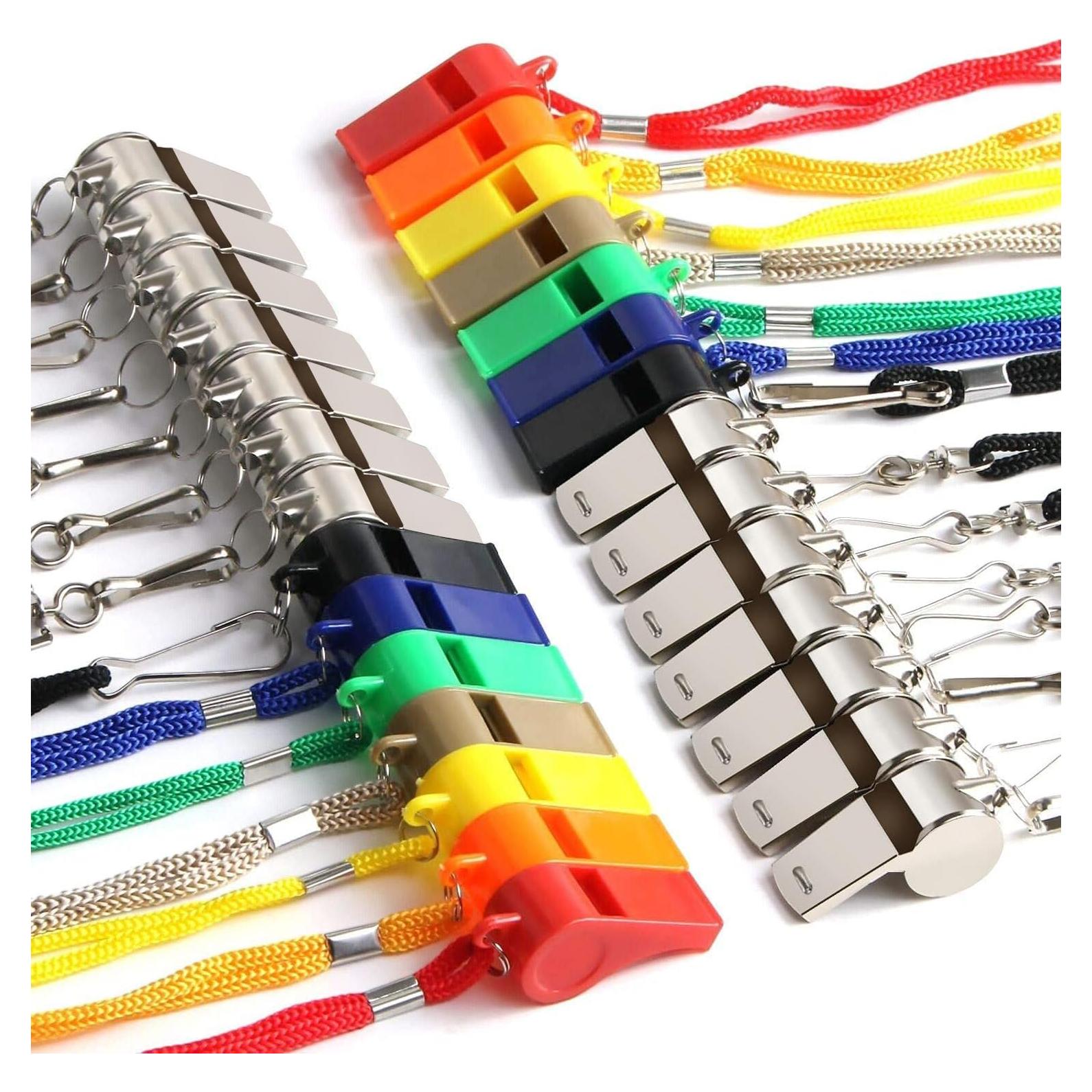 Paquete de 28 Silbatos SANNIX de Entrenador Multicolor