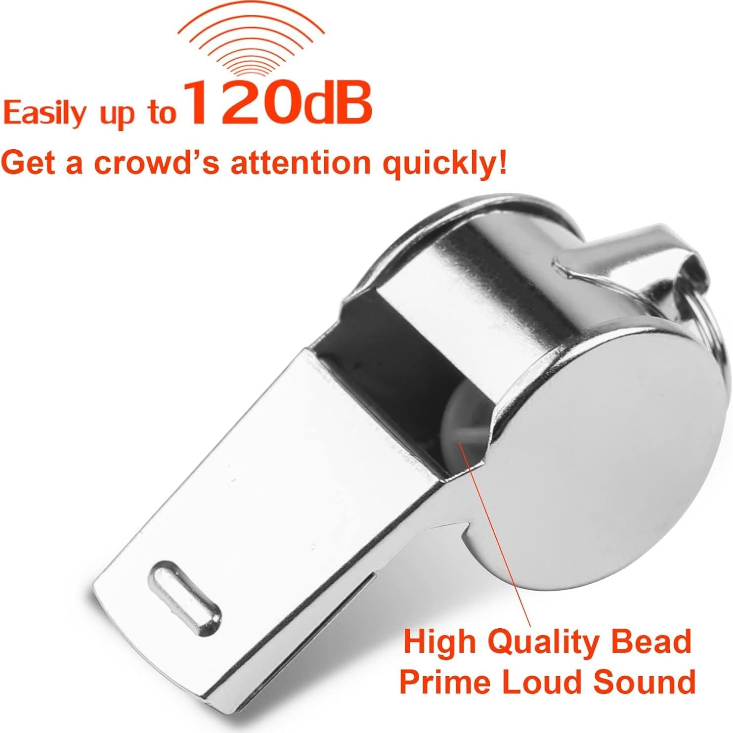 Silbatos Profesionales de Acero Inoxidable 24 PCS con Cuerdas