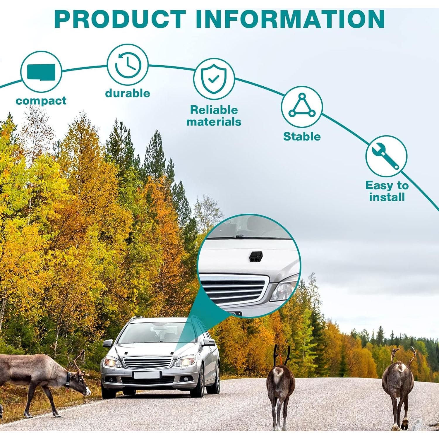 Silbatos para Ciervos Frienda - Evita Colisiones - 8 Piezas