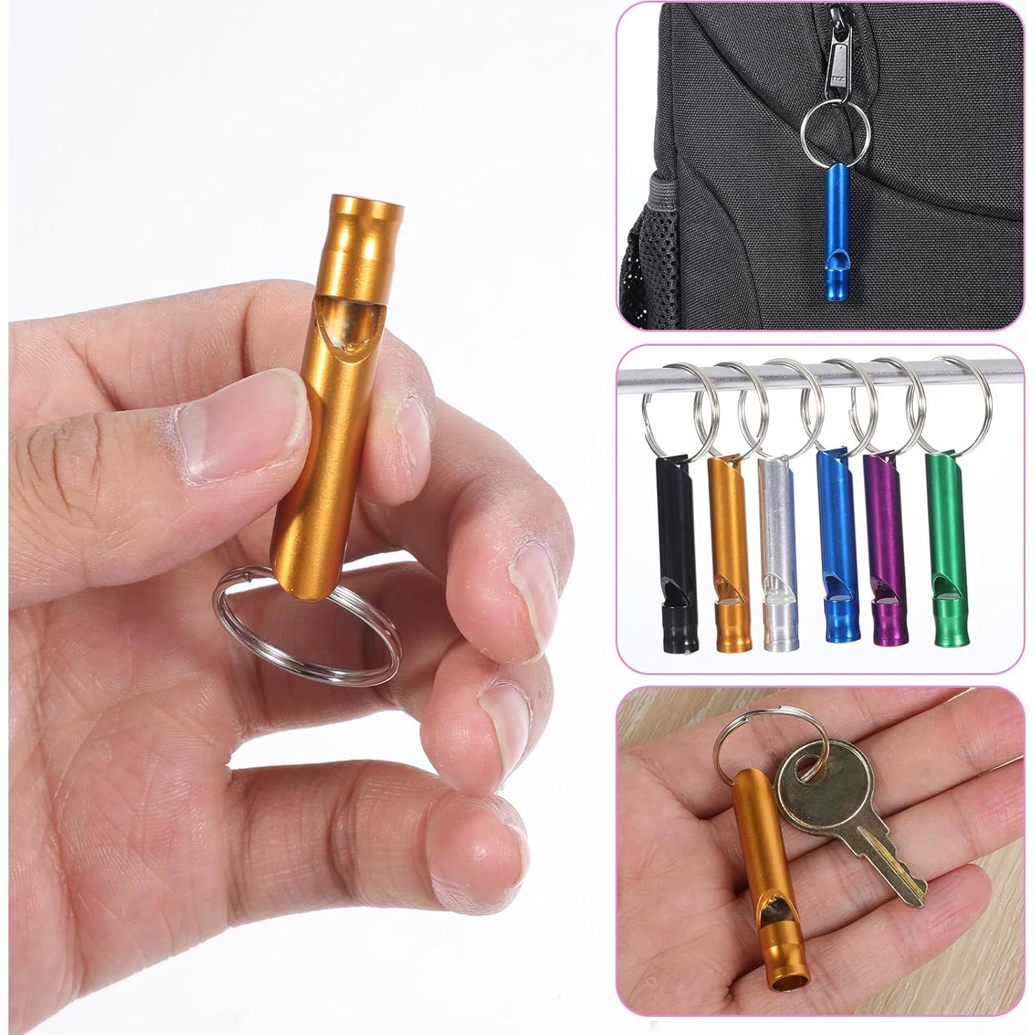 12 Silbatos de Emergencia Aluminio FdcLixuvol 6 Colores