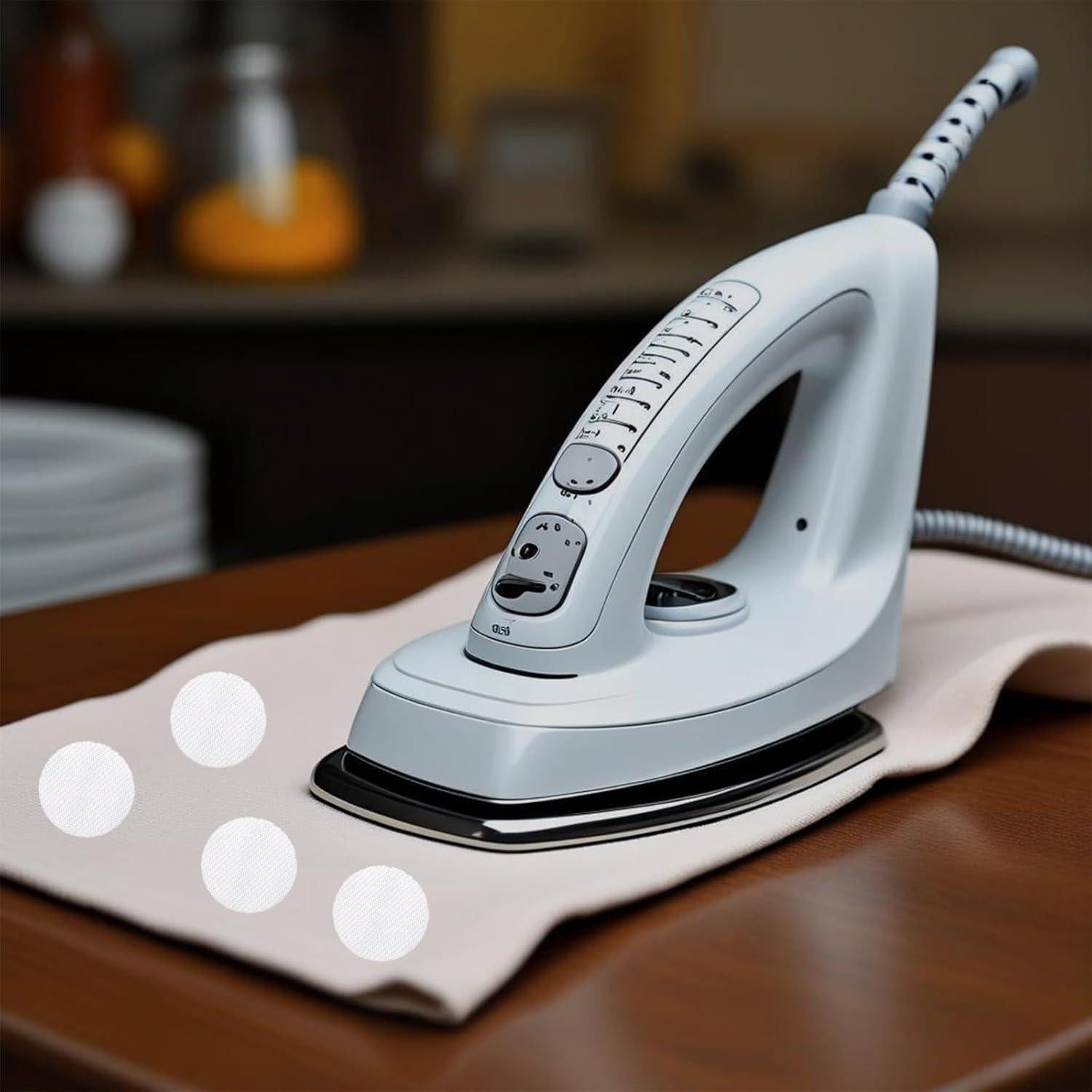 150 Parches de Ojal Termoadhesivos XFJYMXDM 34mm Blancos