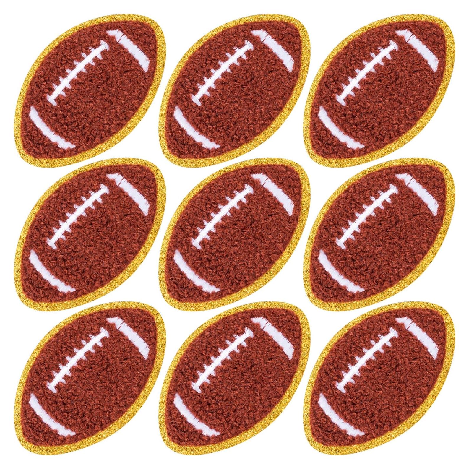 Parches de Fútbol Chenille PAGOW 9pcs para Planchar y Coser