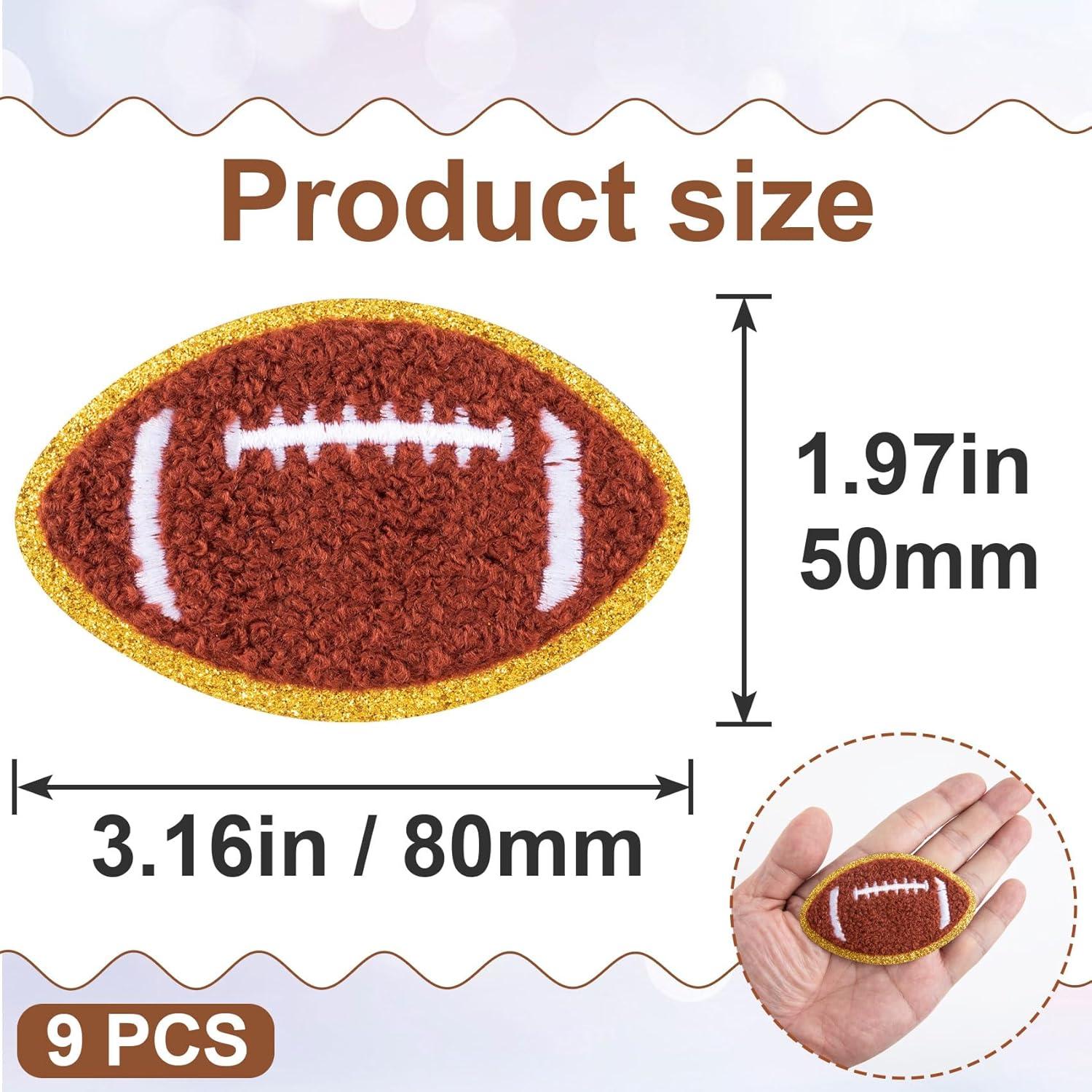 Parches de Fútbol Chenille PAGOW 9pcs para Planchar y Coser