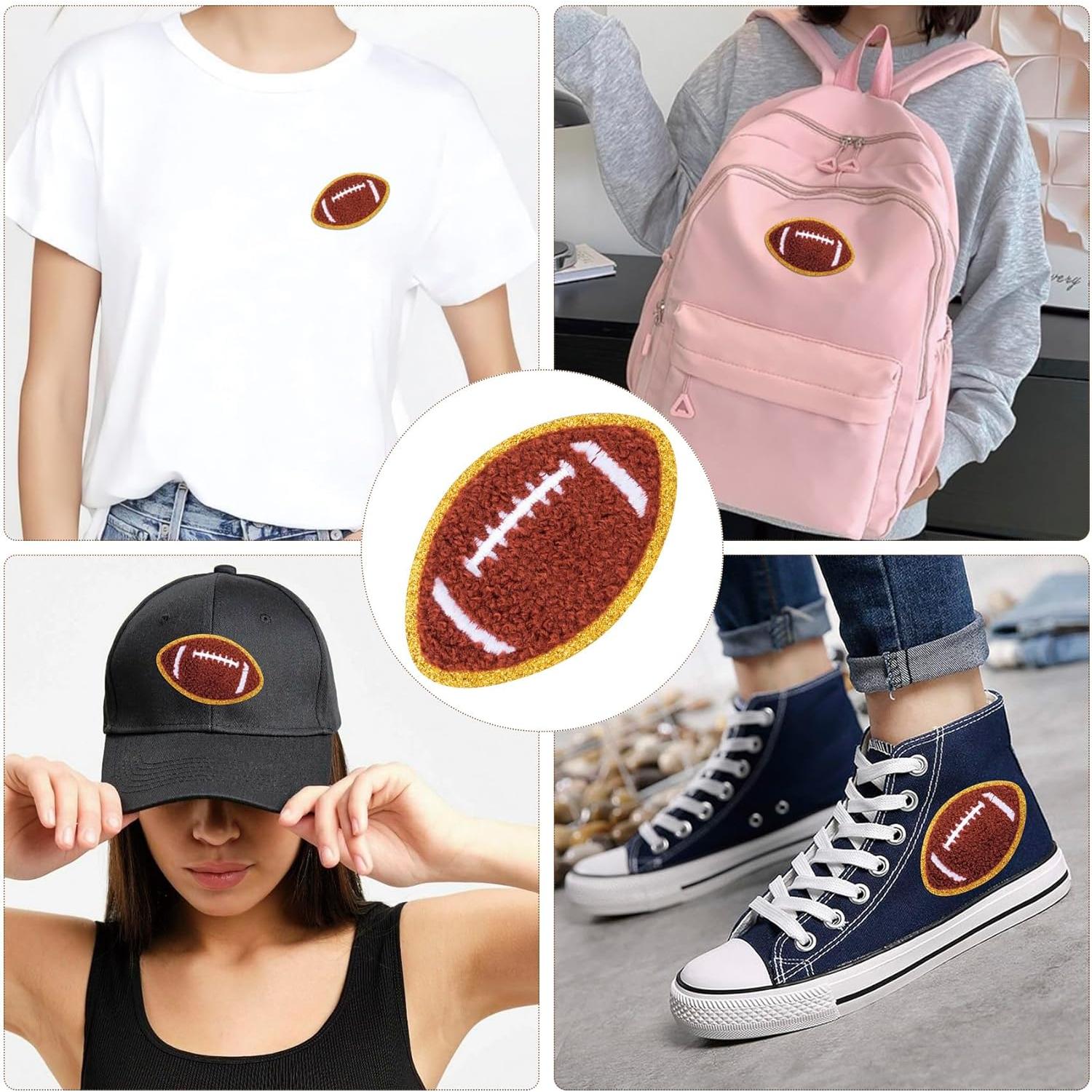 Parches de Fútbol Chenille PAGOW 9pcs para Planchar y Coser