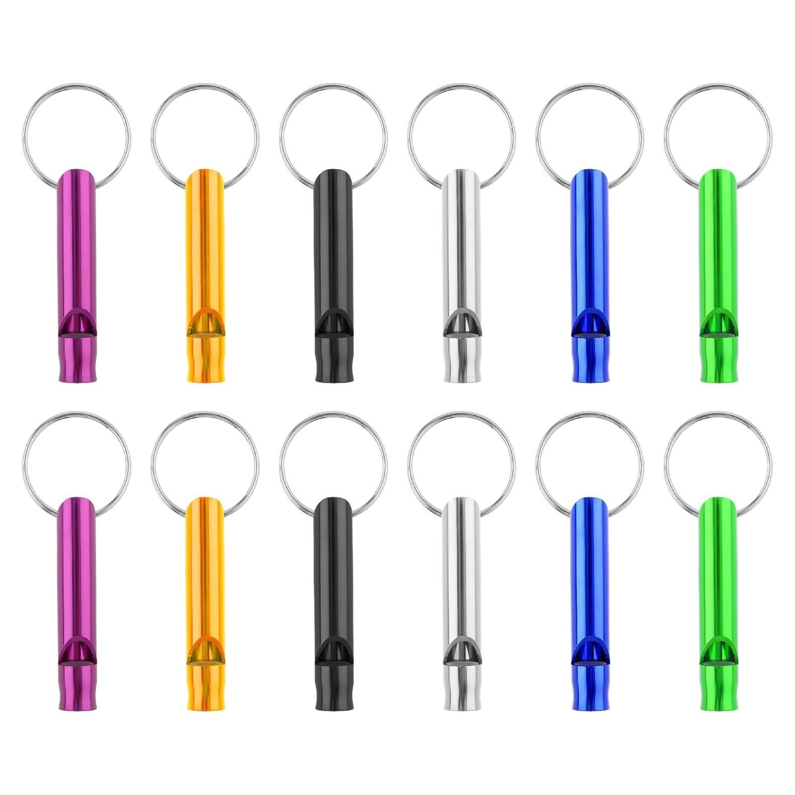 12 Silbatos de Seguridad de Aluminio Mabor para Emergencias