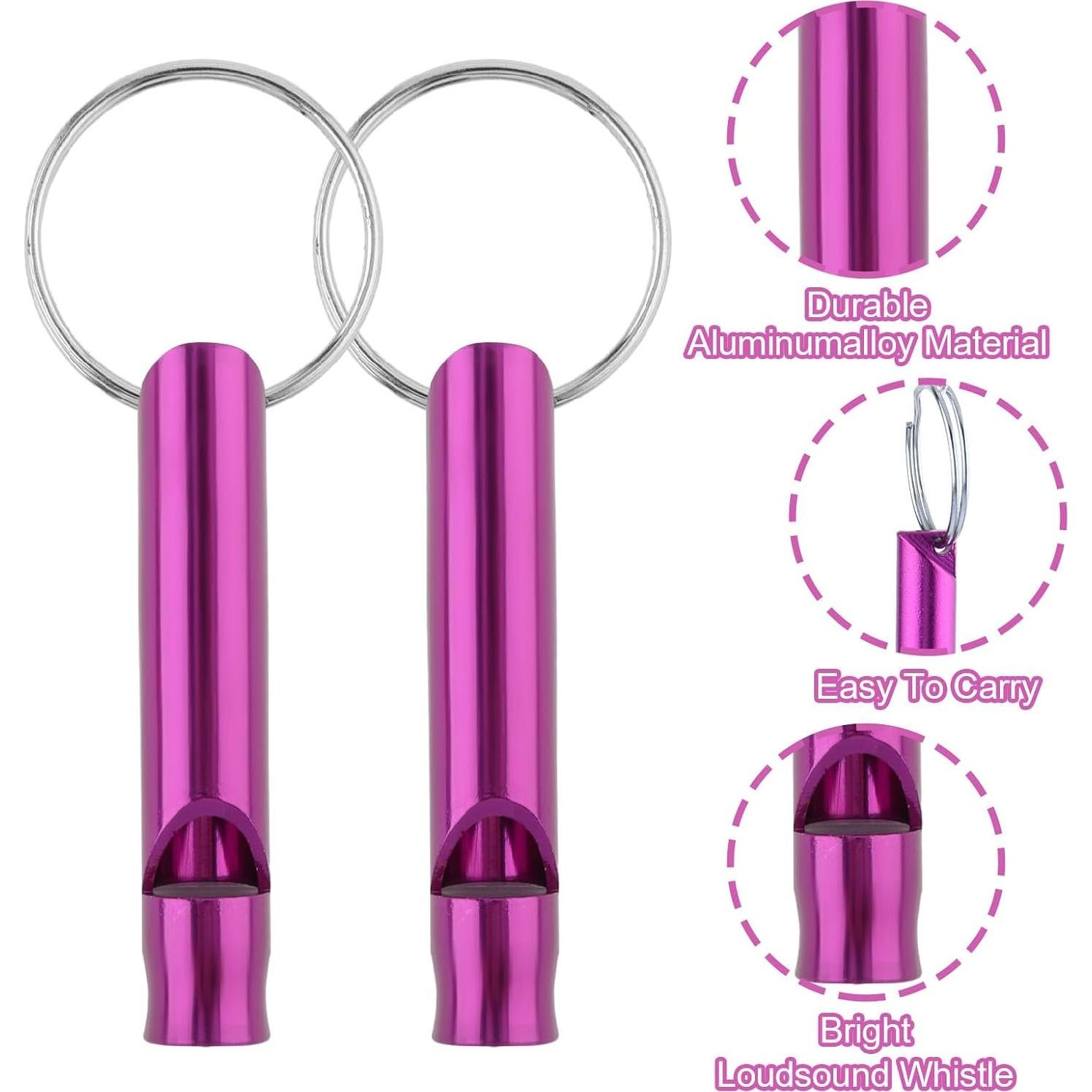 12 Silbatos de Seguridad de Aluminio Mabor para Emergencias