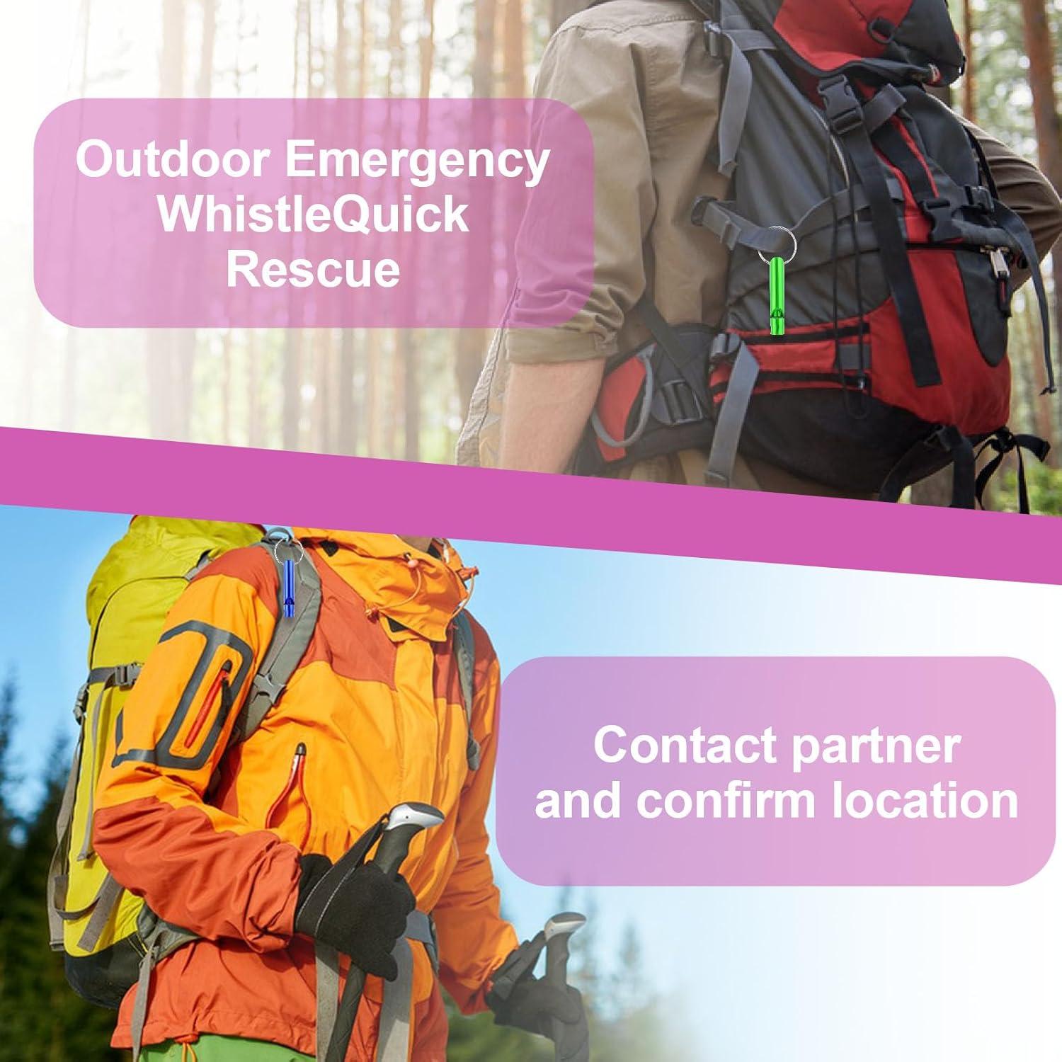 12 Silbatos de Seguridad de Aluminio Mabor para Emergencias