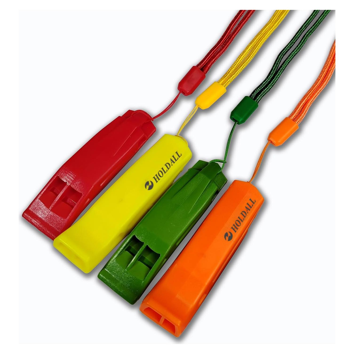 Silbato de Seguridad HOLDALL HW-4P-YRBO 4 Piezas Alta Visibilidad