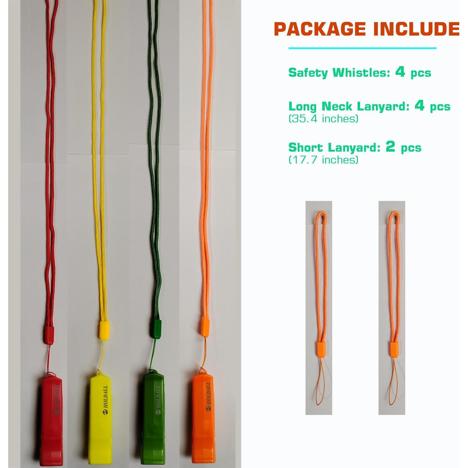 Silbato de Seguridad HOLDALL HW-4P-YRBO 4 Piezas Alta Visibilidad