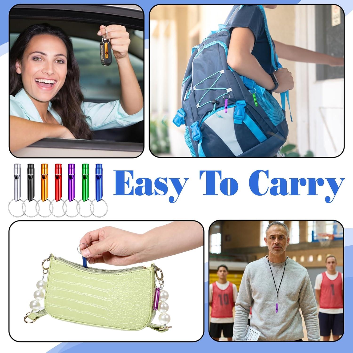 120 Silbatos de Seguridad YQQYG Aluminio Multicolor 4cm