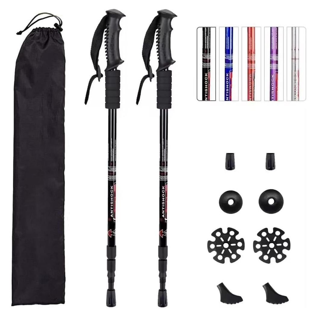 Bastones de Trekking Genérico STICKS-BLACK Aluminio 140 cm
