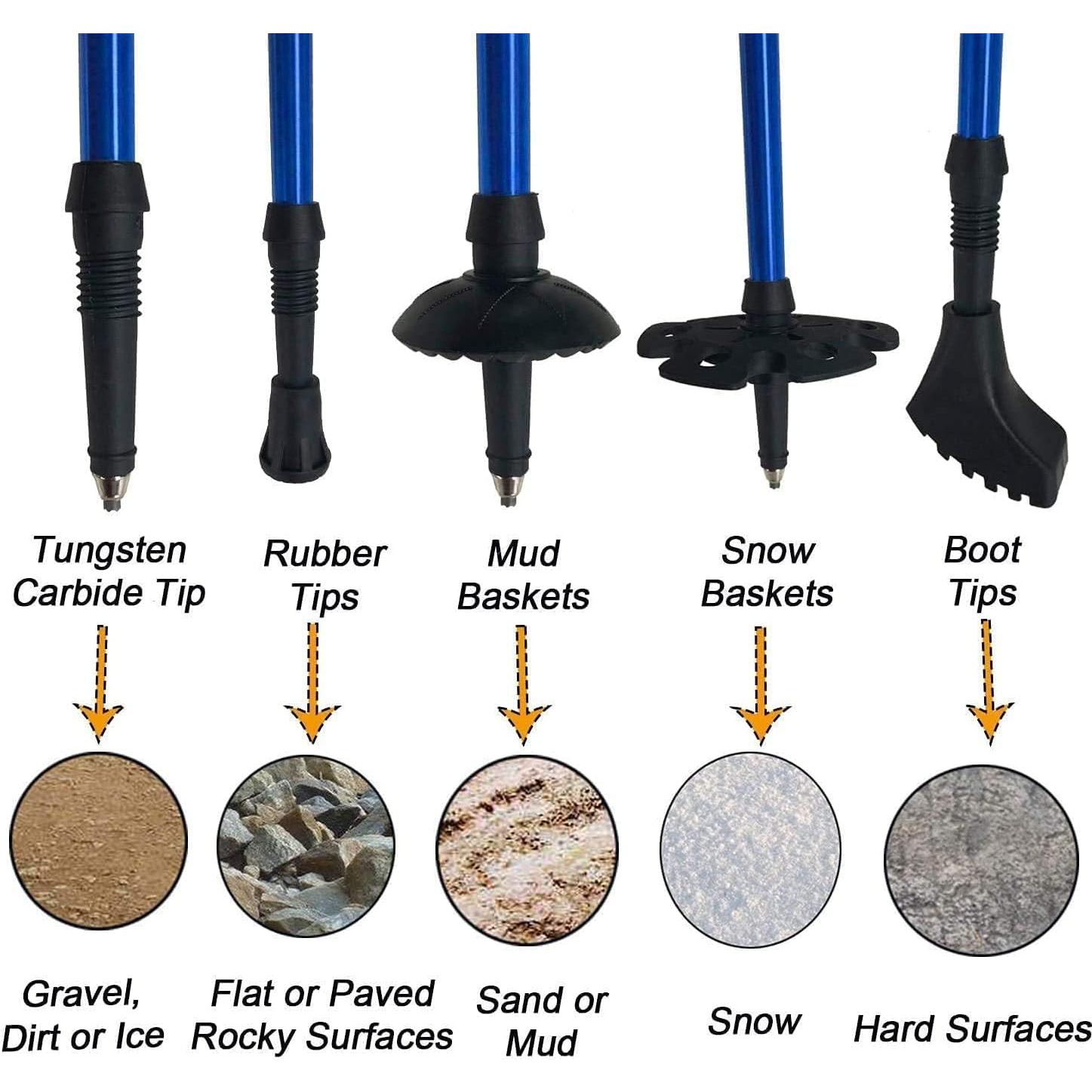 Bastones de Trekking Genérico STICKS-BLACK Aluminio 140 cm