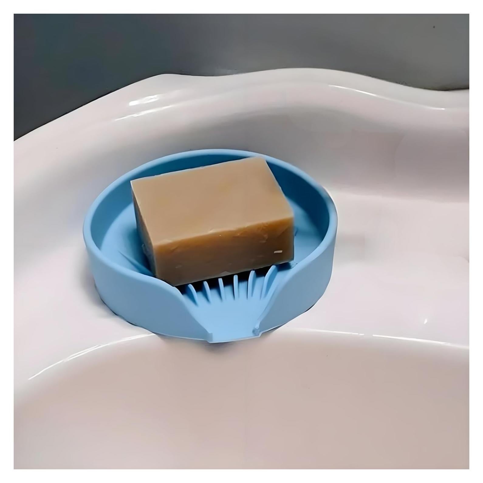 Soporte de Jabón Autodesagüe ULTRAKENO Silicona Azul Cielo