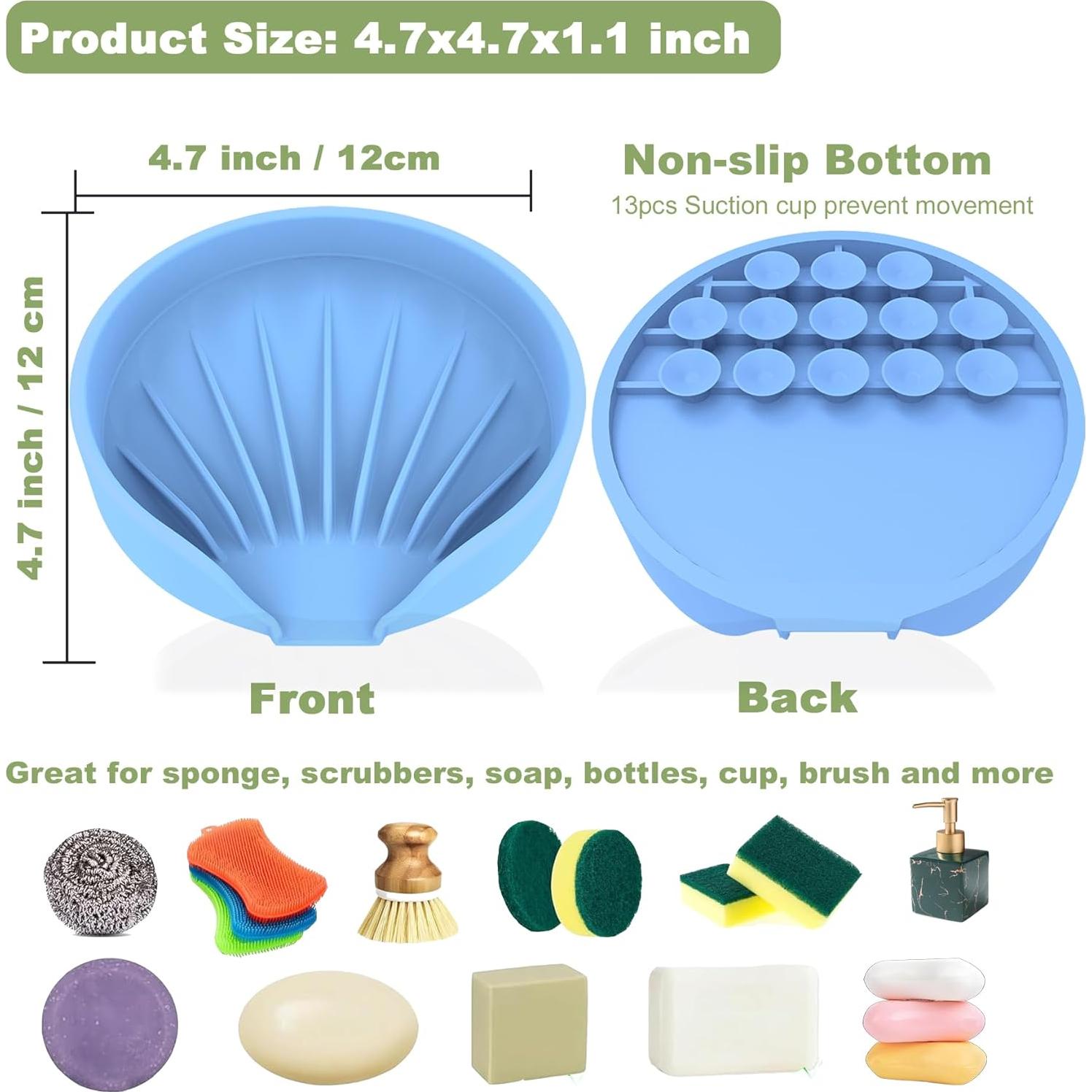 Soporte de Jabón Autodesagüe ULTRAKENO Silicona Azul Cielo