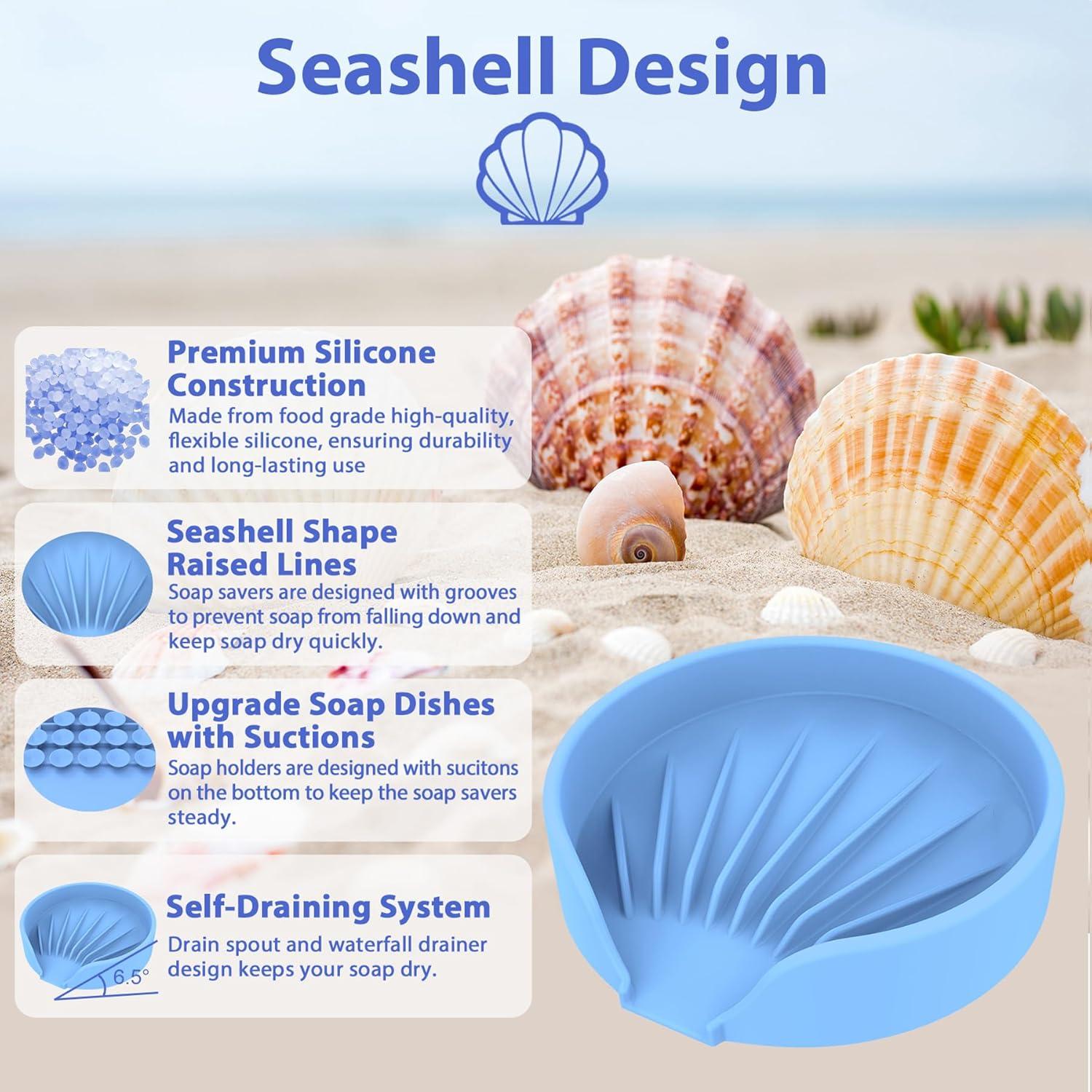 Soporte de Jabón Autodesagüe ULTRAKENO Silicona Azul Cielo