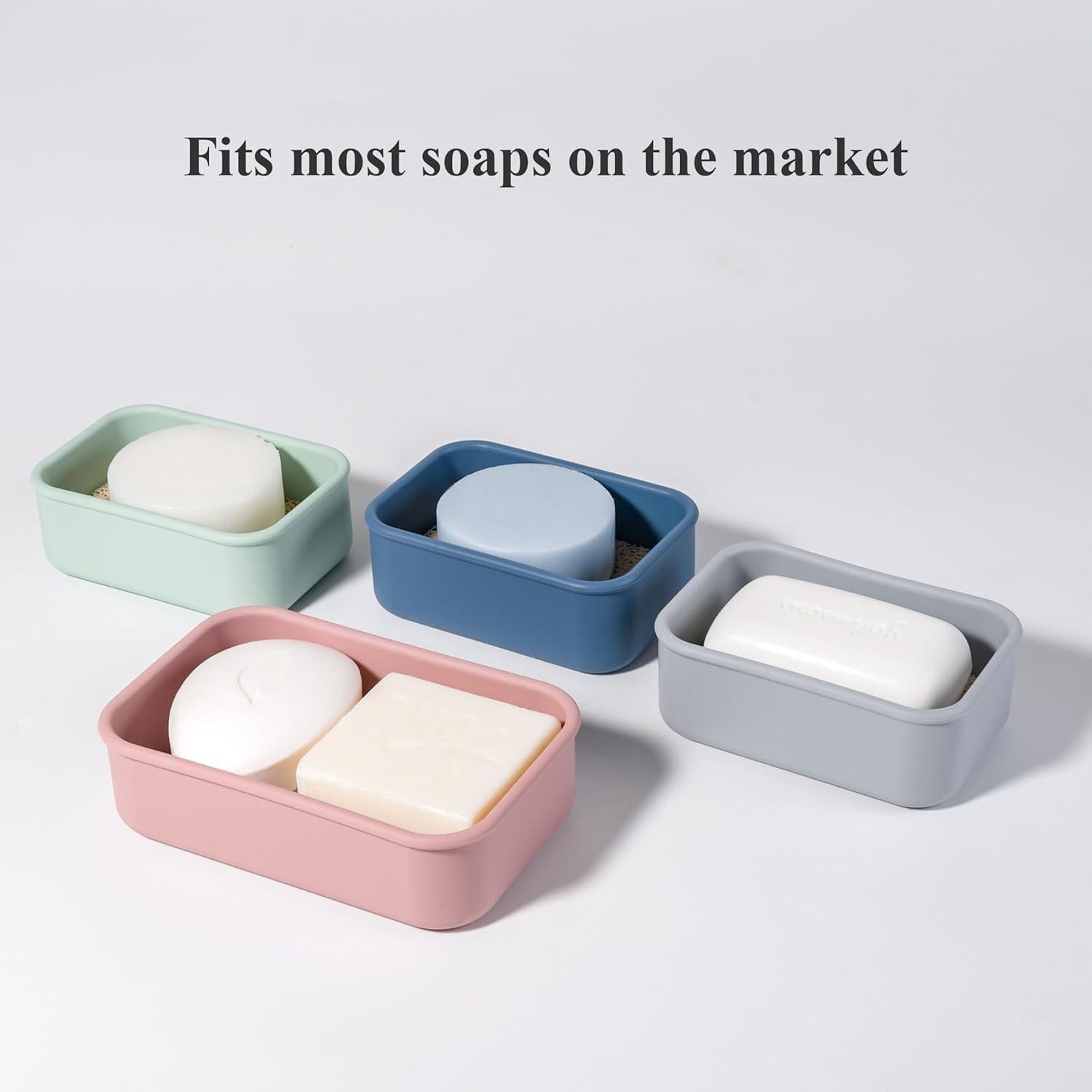 Estuche de Jabón Portátil MtBoi 2 Piezas Silicona a Prueba de Fugas