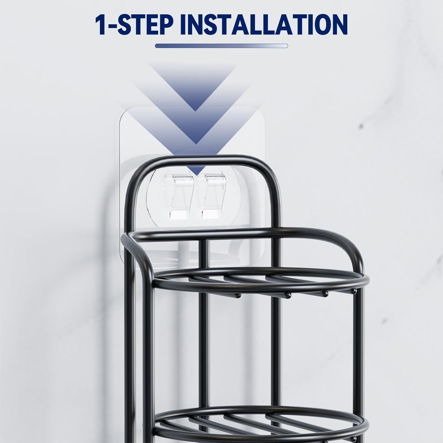 Soporte para Jabón 3 Niveles Yoshiky Negro Autoadhesivo