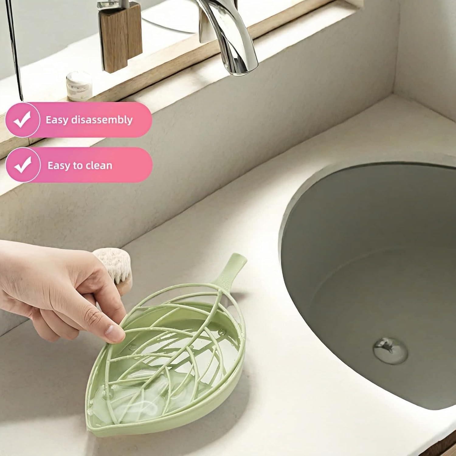 Juego de 3 Platos de Jabón Hoja Chinshwehaw - Drenaje Rápido