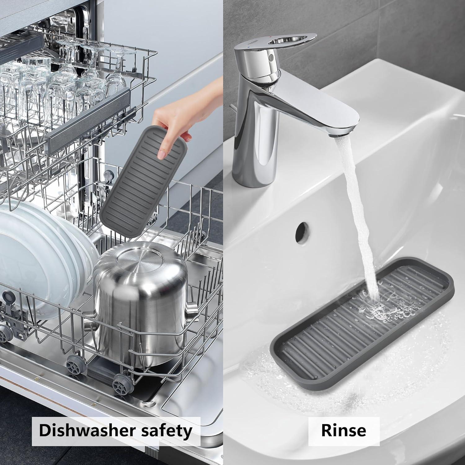 Soporte de Esponja de Silicona Gosmol Gris 2 Piezas 22.86x8.89 cm