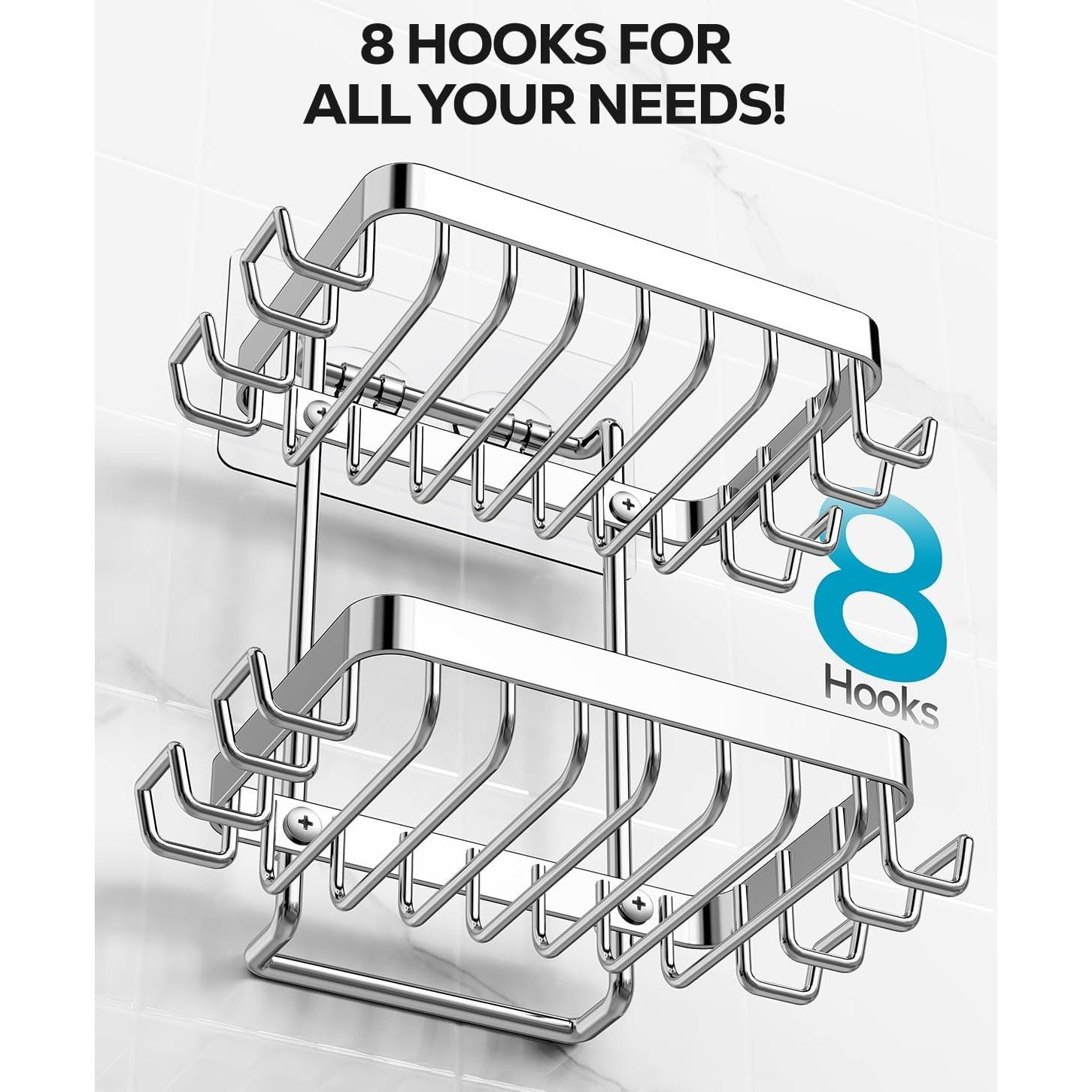 Soporte de Jabón Adhesivo 2 Niveles Nieifi Acero Inoxidable