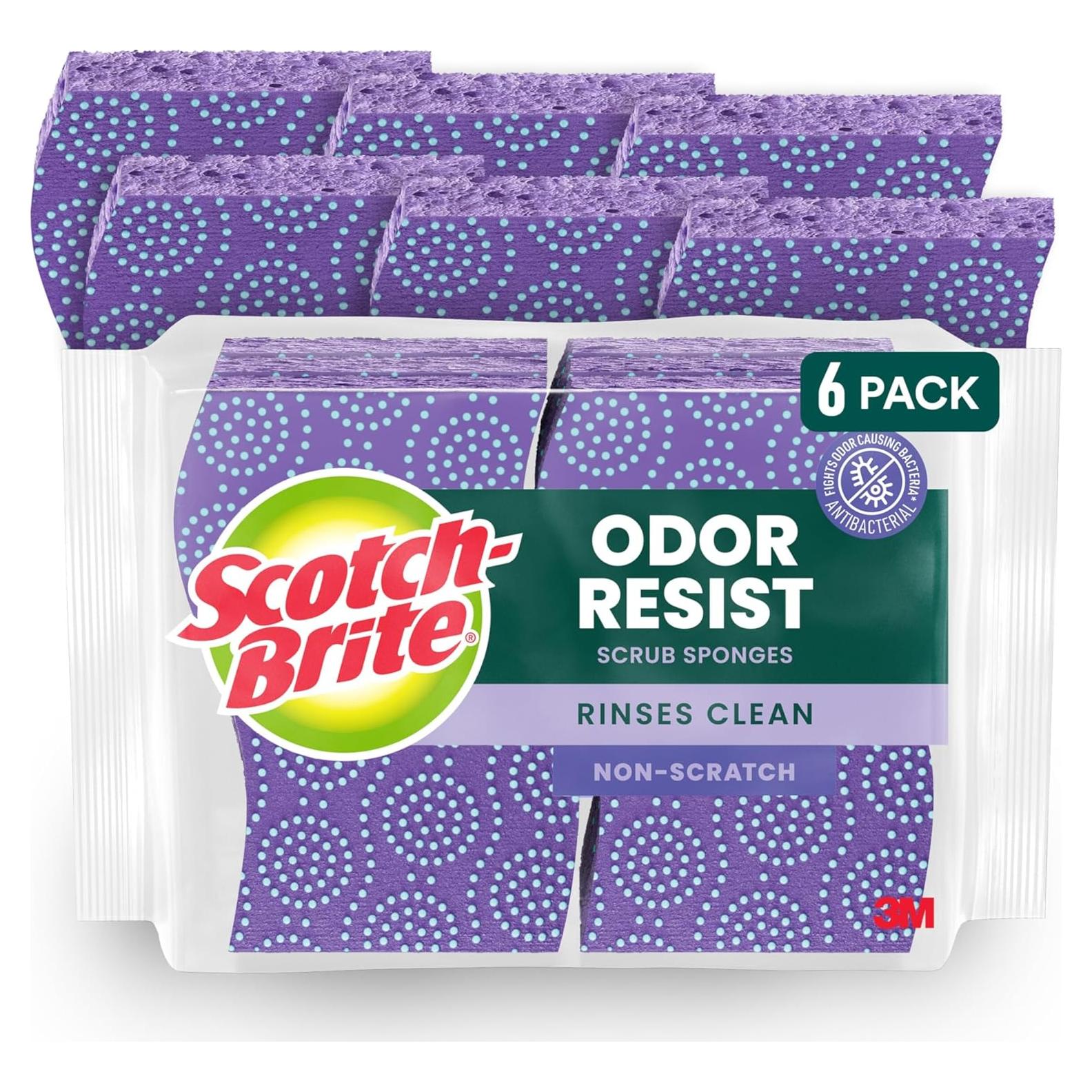 Esponjas de Cocina Scotch-Brite Resist Odor - 6 Unidades