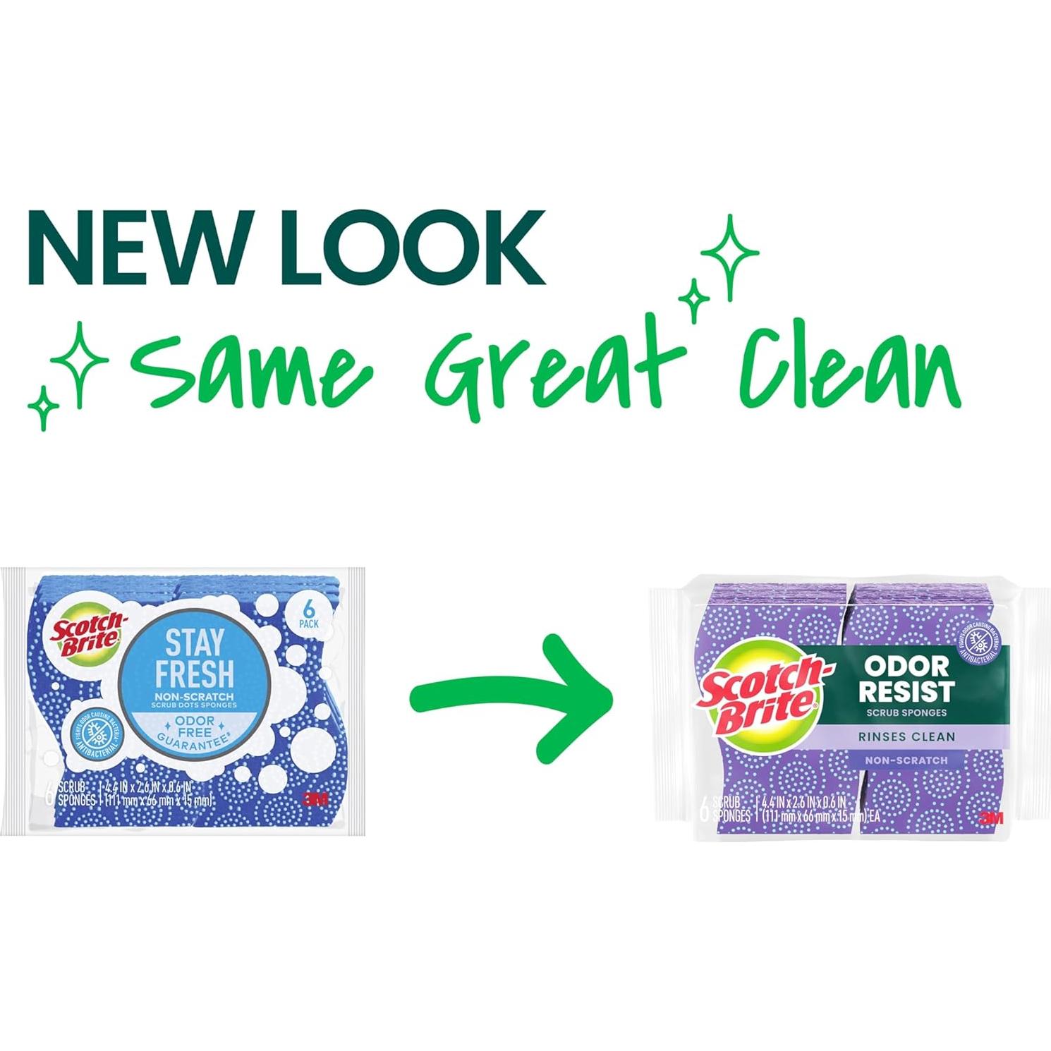 Esponjas de Cocina Scotch-Brite Resist Odor - 6 Unidades