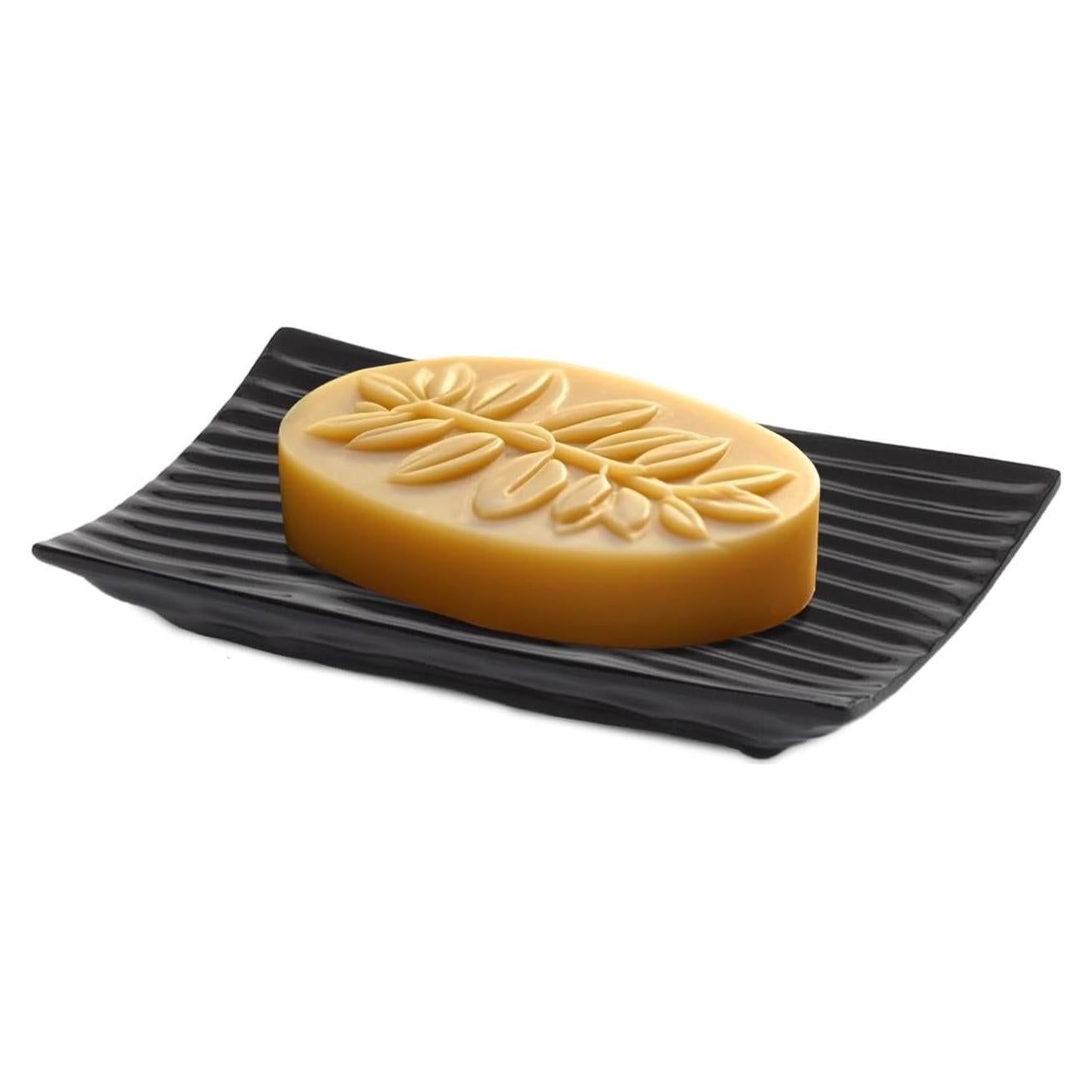 Plato de Jabón Cerámica Negra GO 12.5 x 7.7 cm Antideslizante