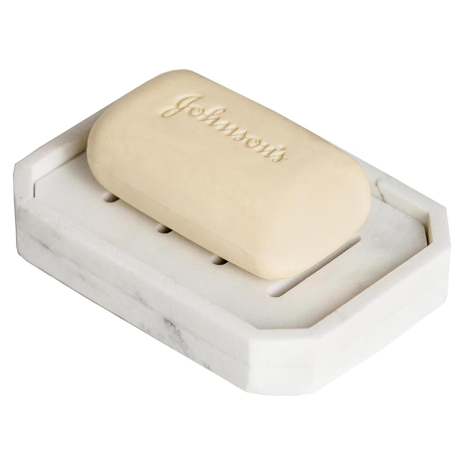 Plato de Jabón Drenable GalDal Textura Mármol 12.7x9 cm