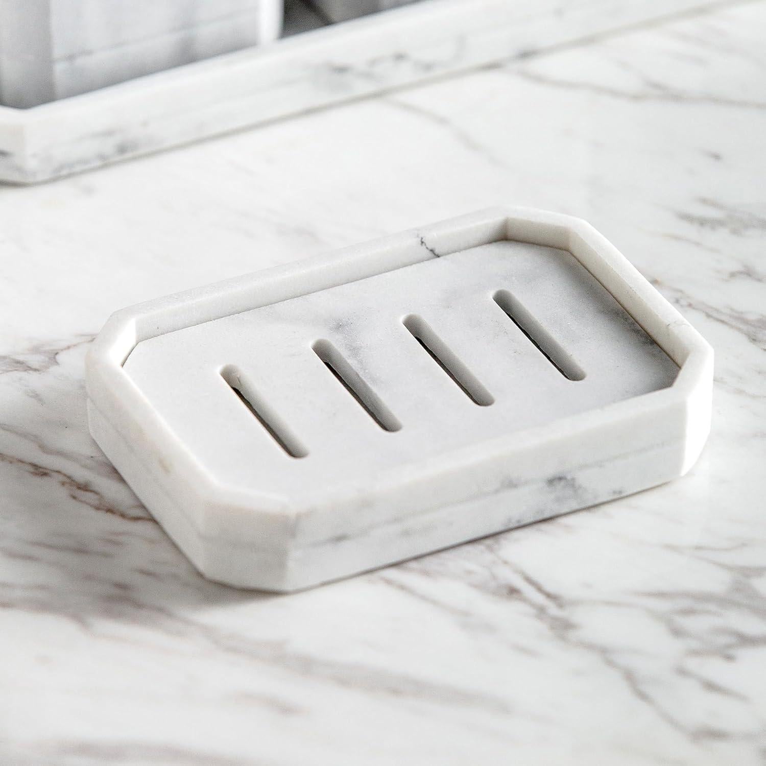 Plato de Jabón Drenable GalDal Textura Mármol 12.7x9 cm