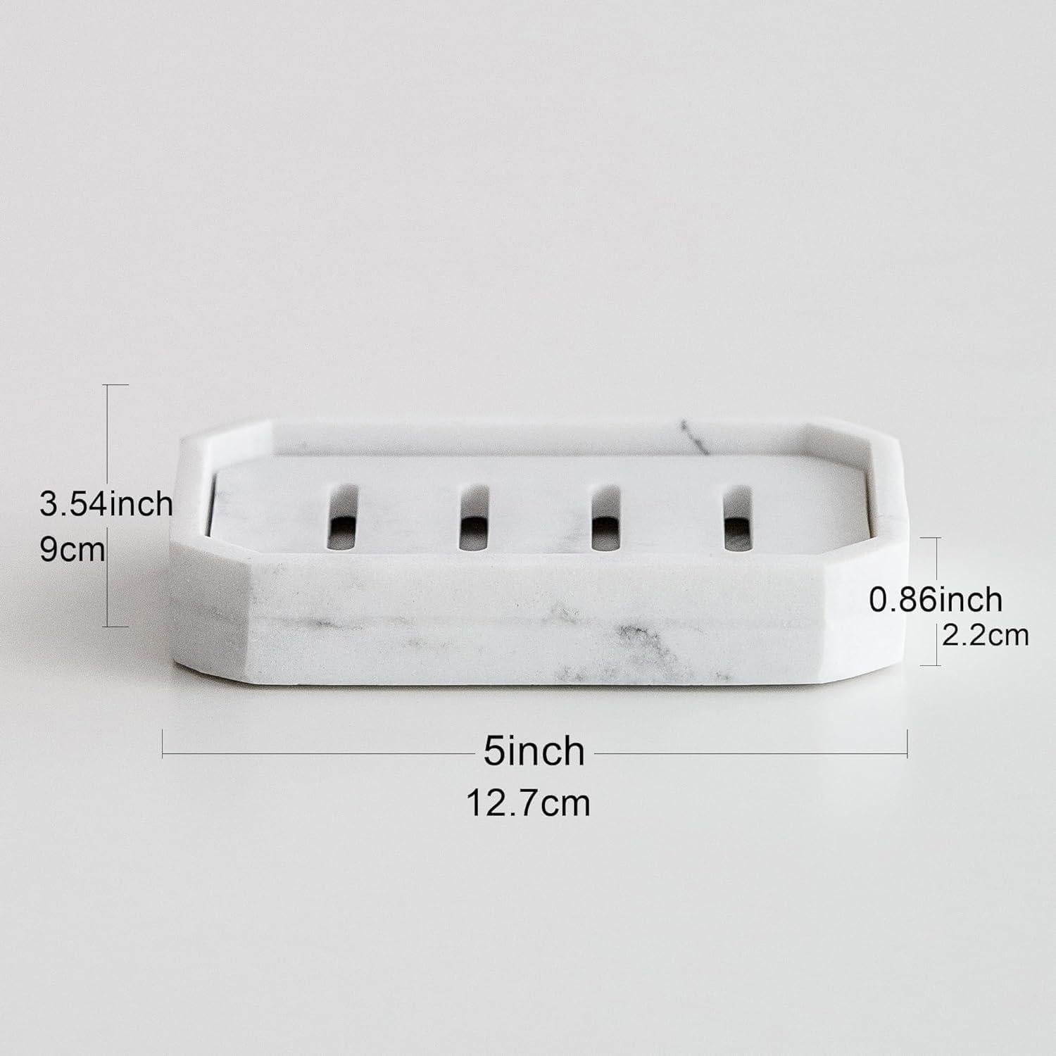 Plato de Jabón Drenable GalDal Textura Mármol 12.7x9 cm
