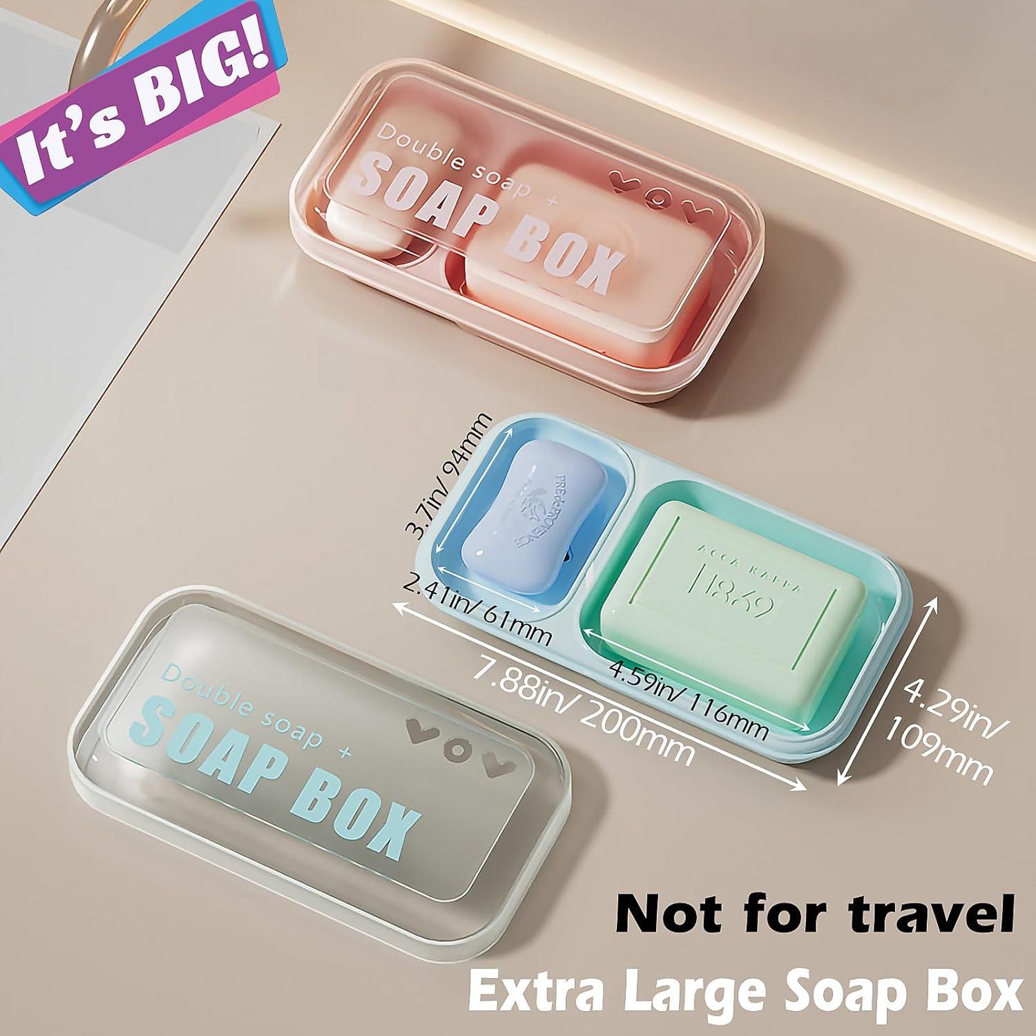 Plato de Jabón Doble AIDIMMING Azul Claro 20.1x10.9 cm