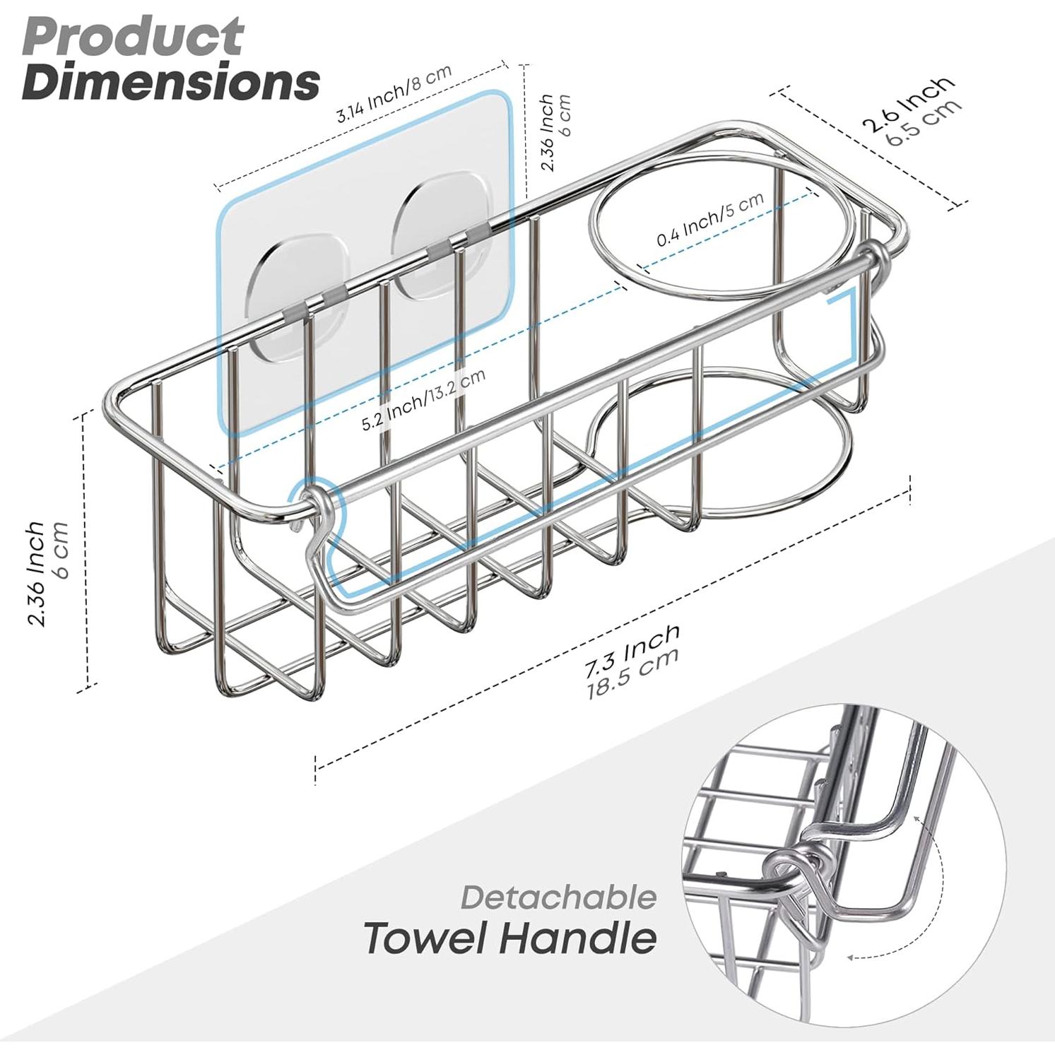KESOL Soporte para Esponjas de Acero Inoxidable 3 en 1