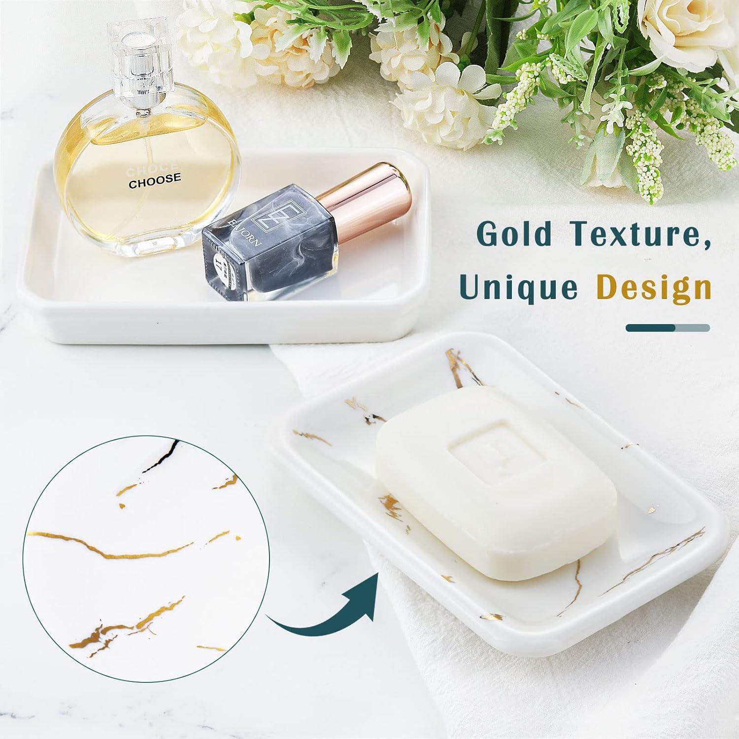 Plato de Jabón Cerámico Shinowa Blanco con Drenaje 14x9cm