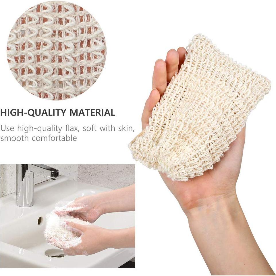 Bolsa Exfoliante de Jabón Natural Sisal - 40 Paquetes 14x9 cm