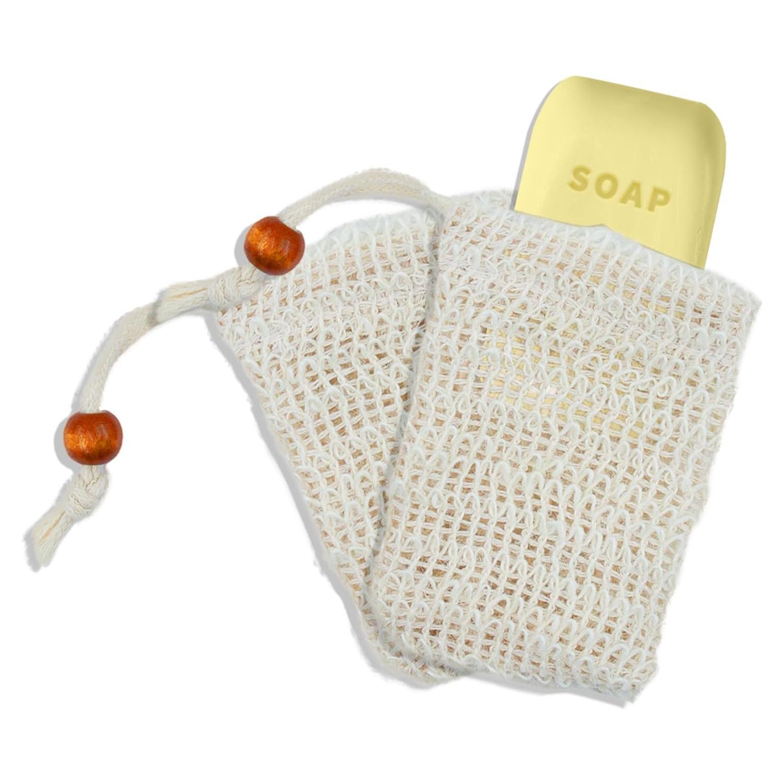 Bolsa de Jabón Natural de Sisal Oeyliz 2 Piezas 14x9 cm