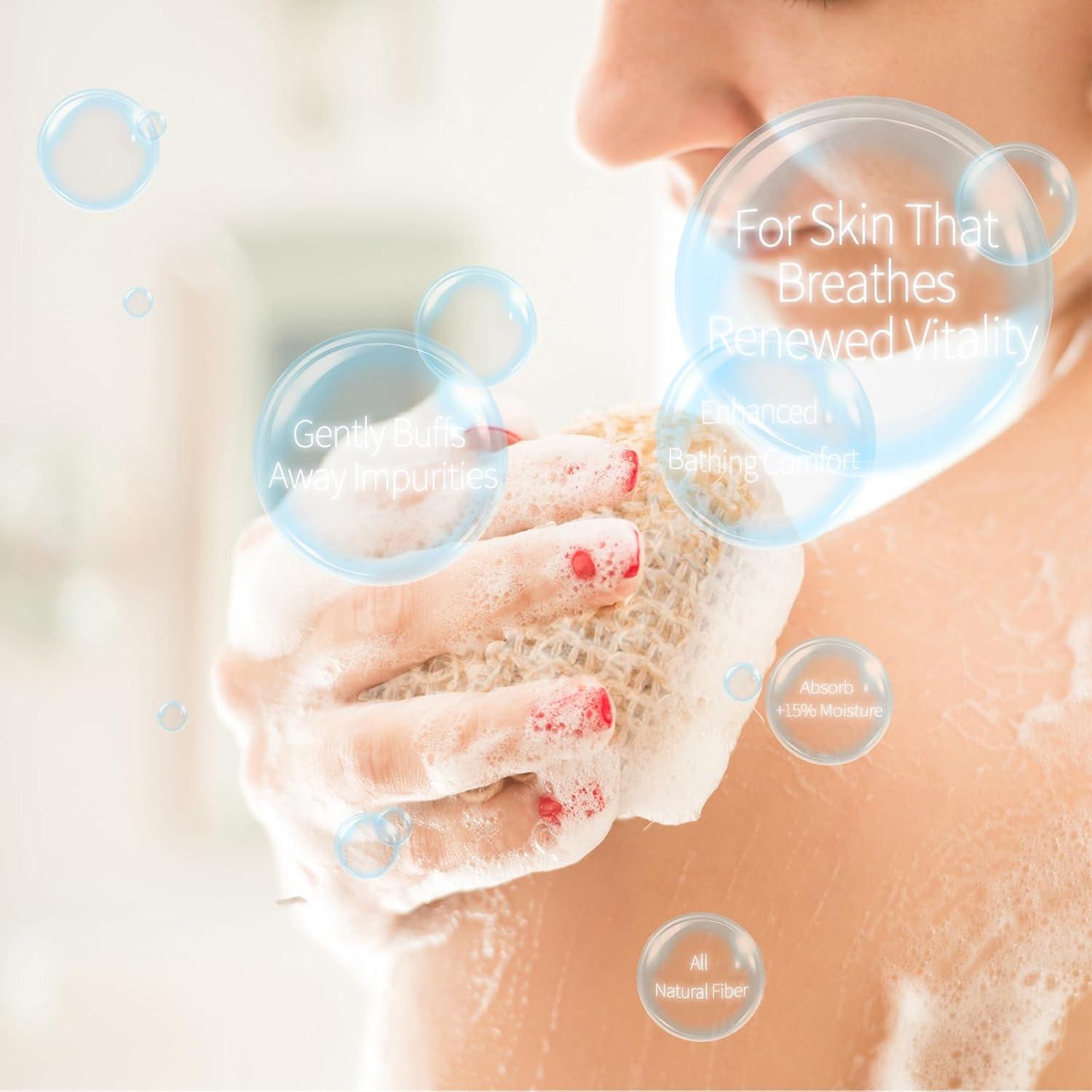 Bolsa de Jabón Natural de Sisal Oeyliz 2 Piezas 14x9 cm