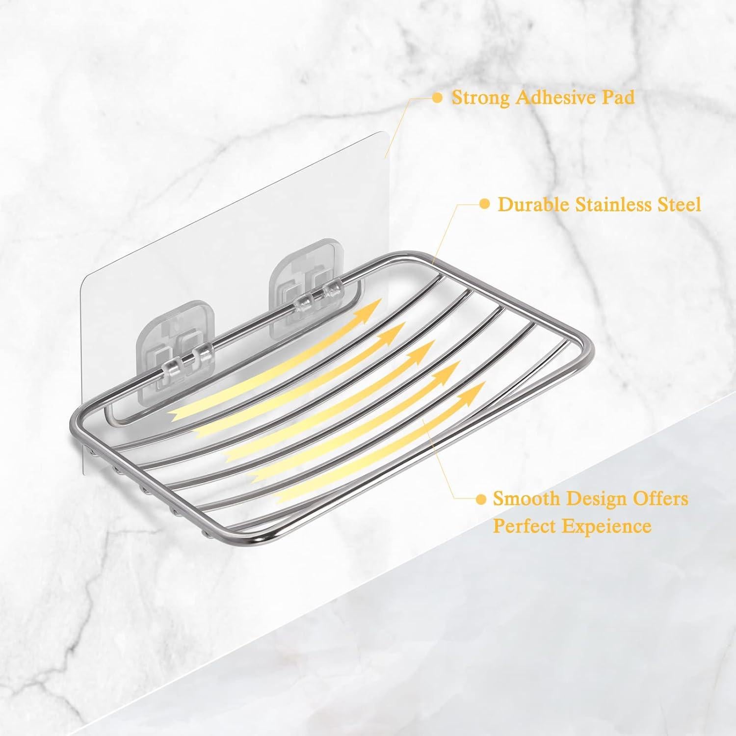 Soporte de Jabón de Pared Uten Acero Inoxidable 14.48x9.96cm