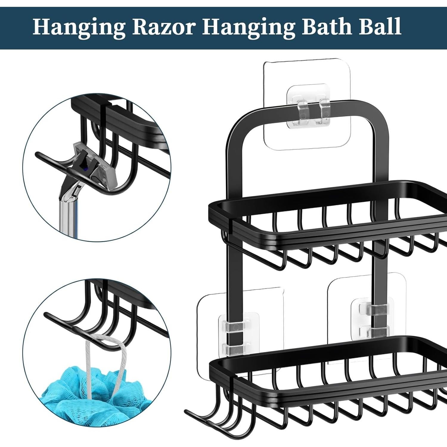 Soporte de Jabón MSAICOE Negro 2 Niveles Aluminio Antioxidante